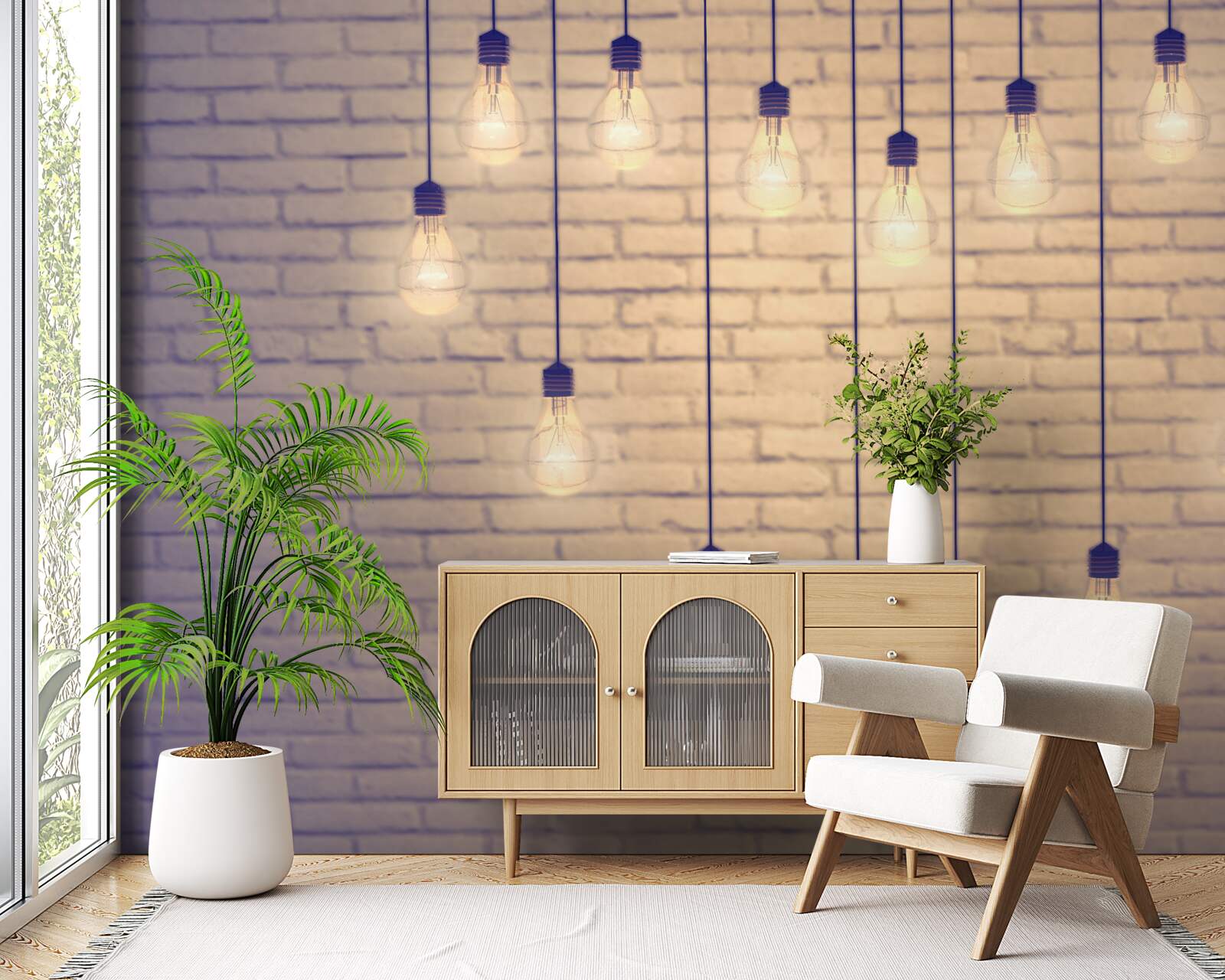 Fototapeta na tle ściany w kolorze cyprysu widnieje serce wykonane ze świetlówek