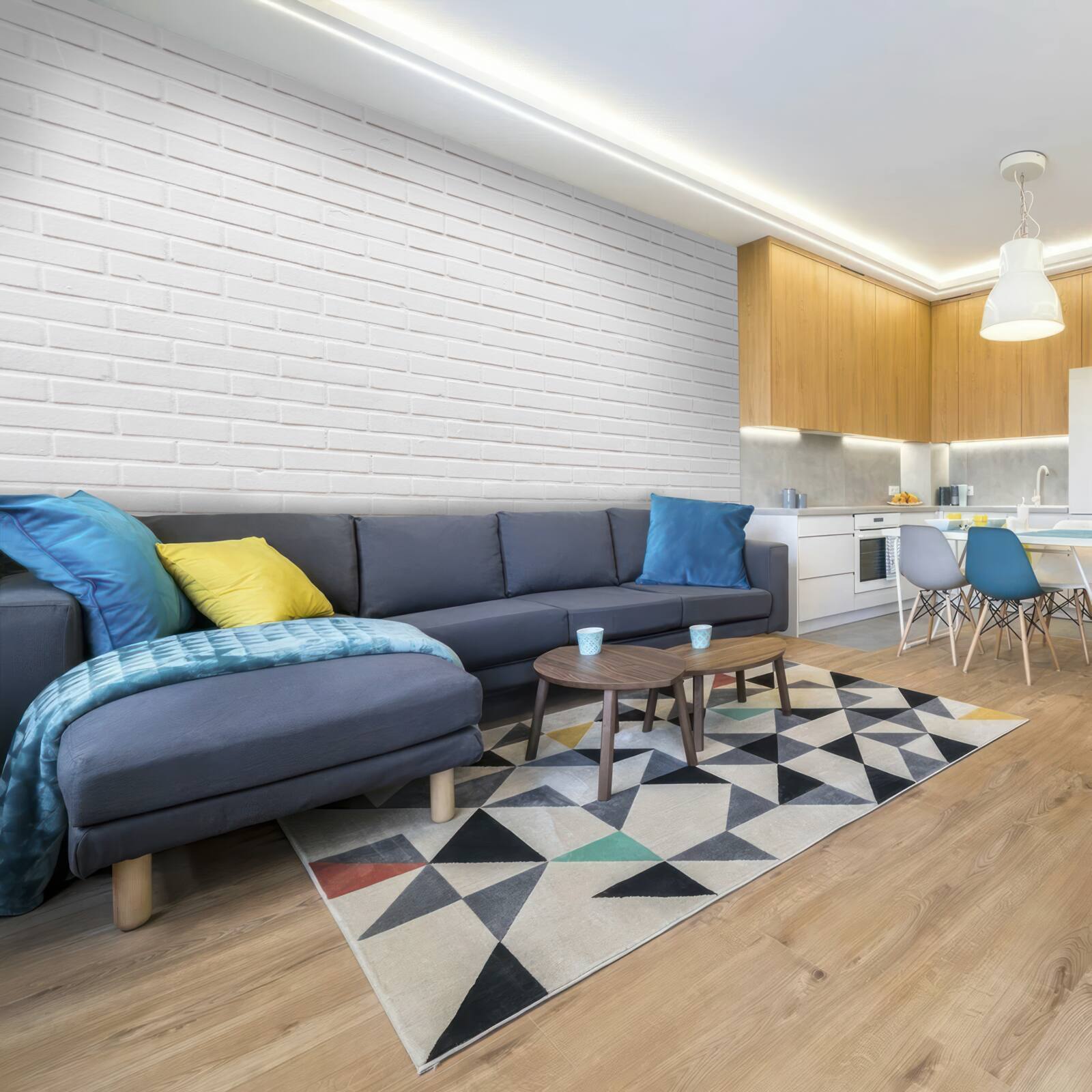 Fototapeta ceglana ściana jest nieskazitelnie biała