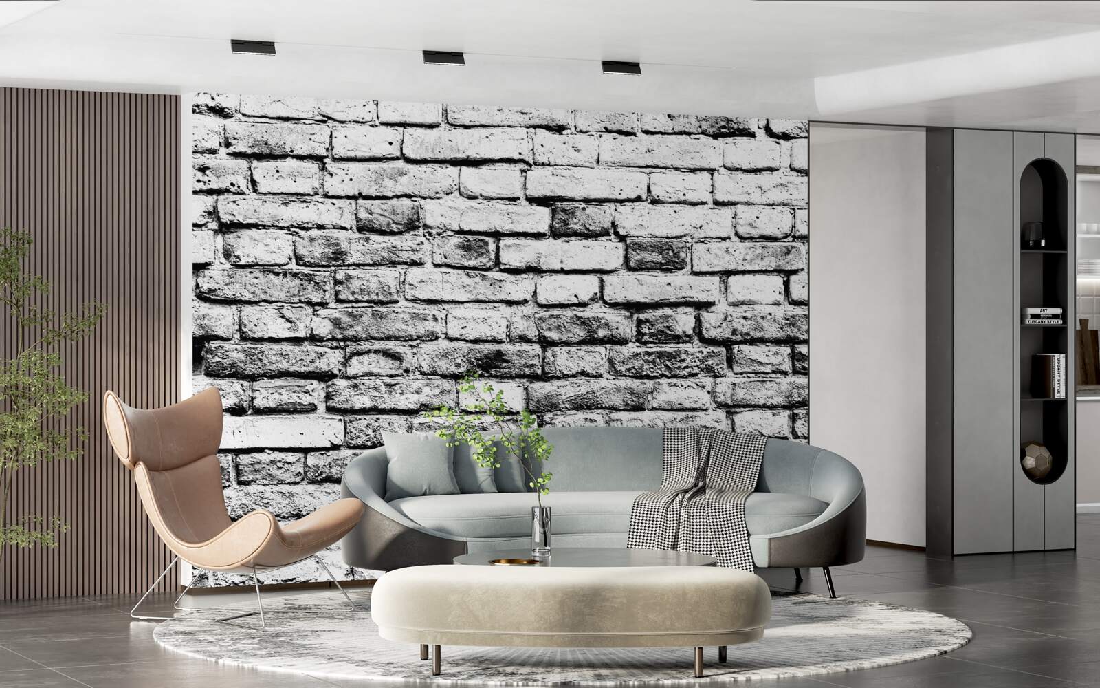 Fototapeta struktura ściany z szarej cegły