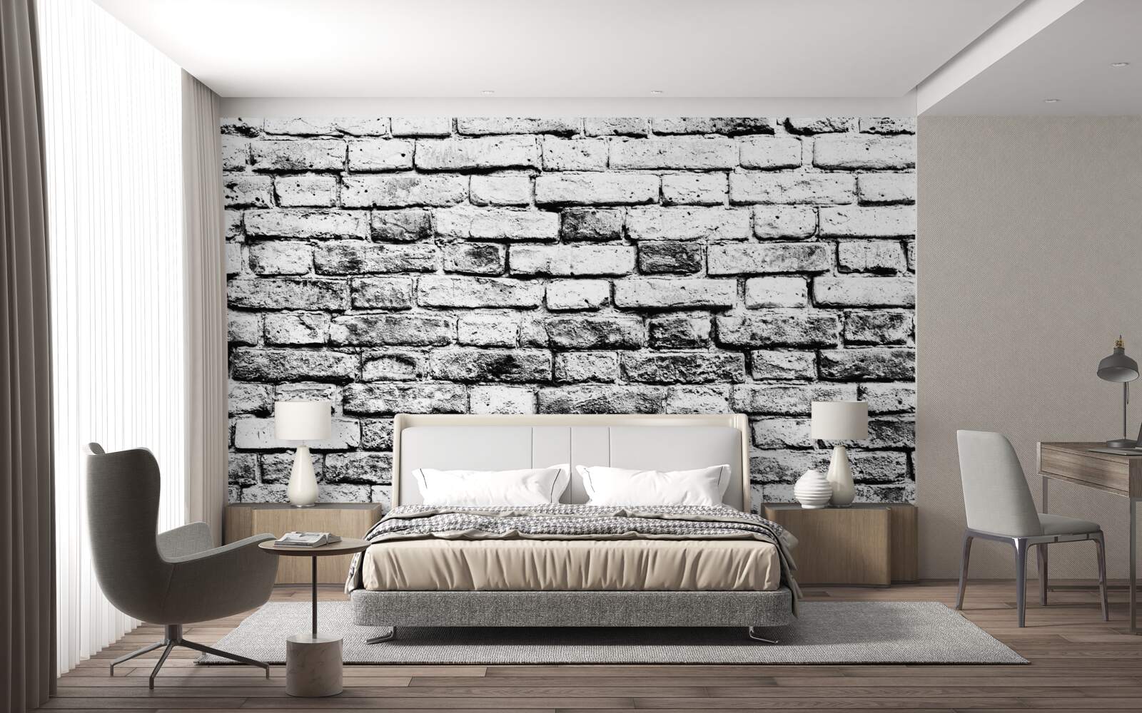 Fototapeta struktura ściany z szarej cegły