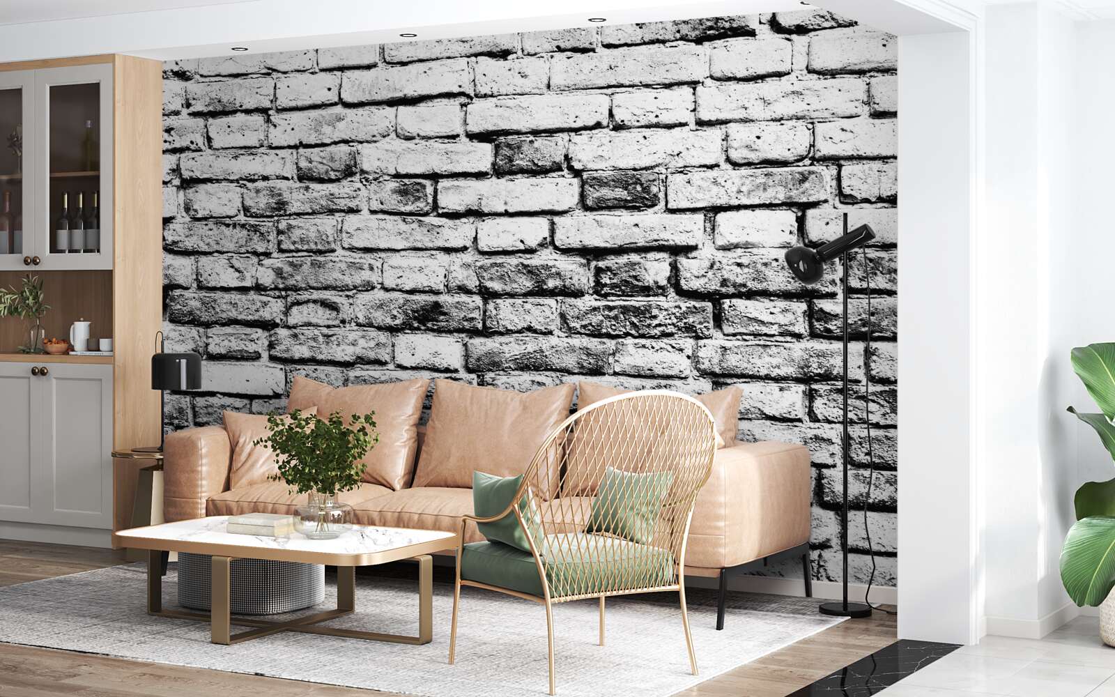 Fototapeta struktura ściany z szarej cegły