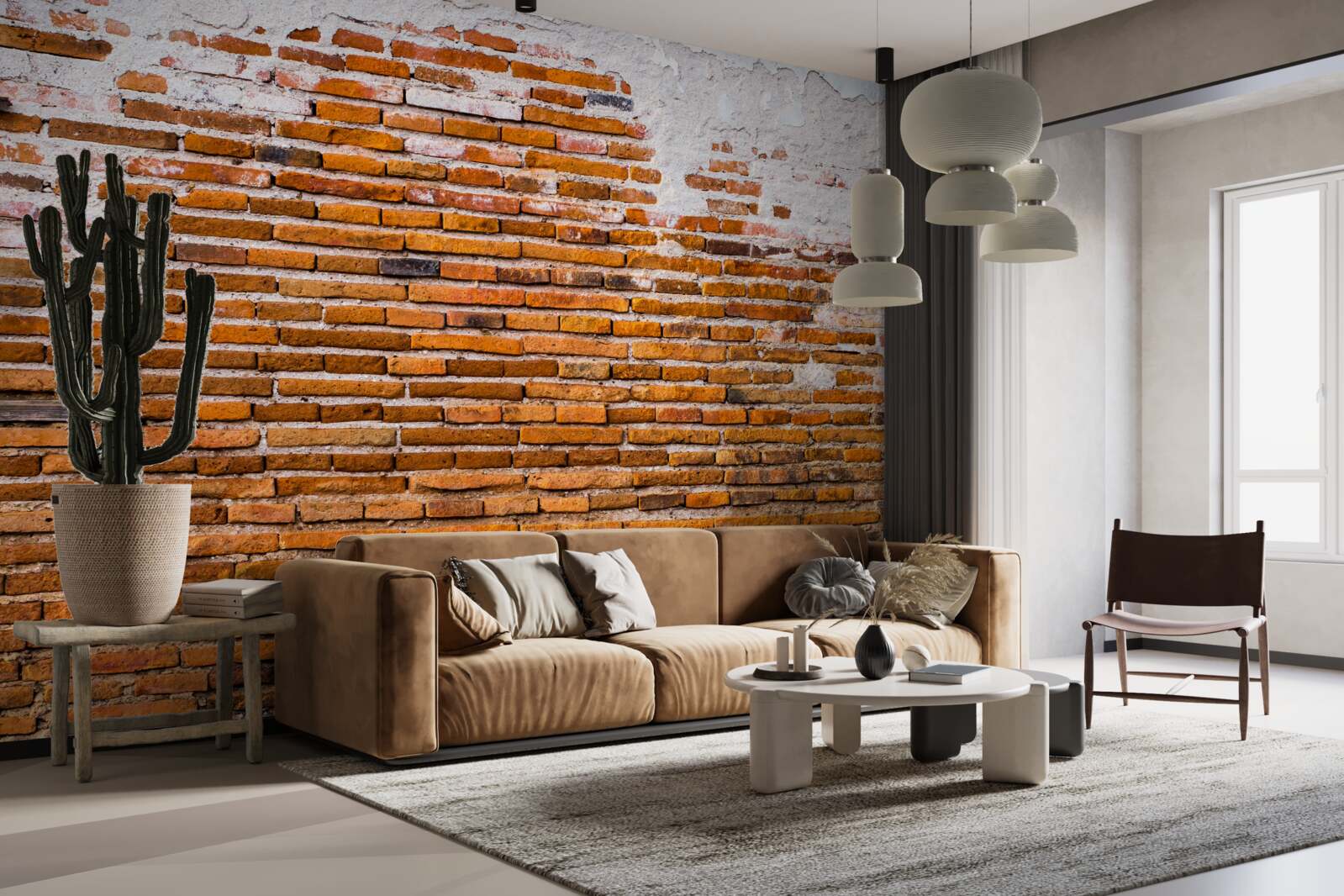 Fototapeta stary ceglany mur, który stracił swój wygląd