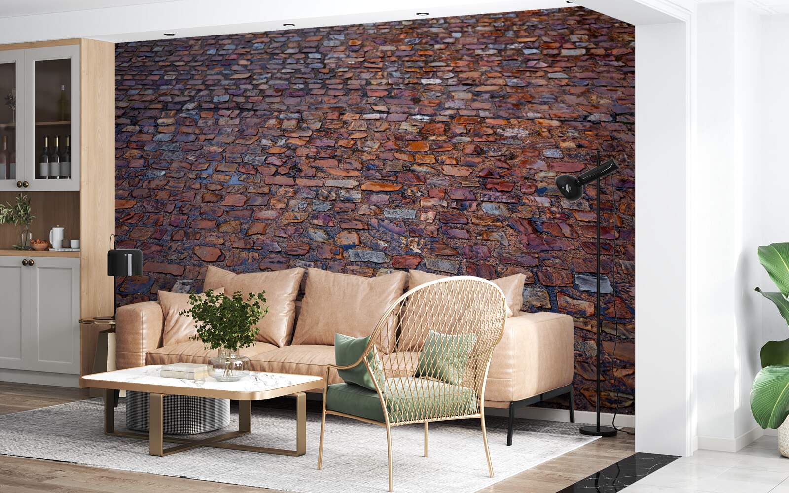 Fototapeta starożytna ulica wyłożona kostką brukową