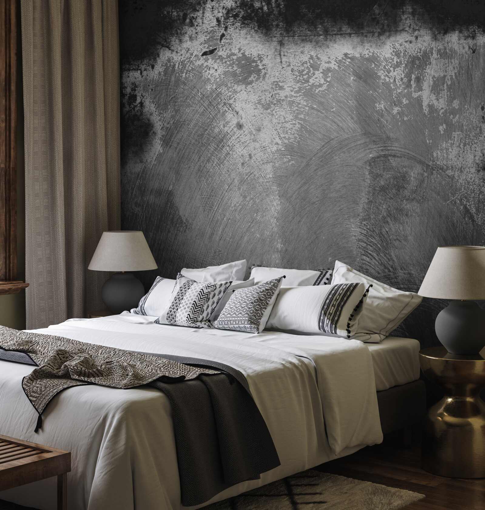 Fototapeta intensywnie czarna i przerażająca ściana