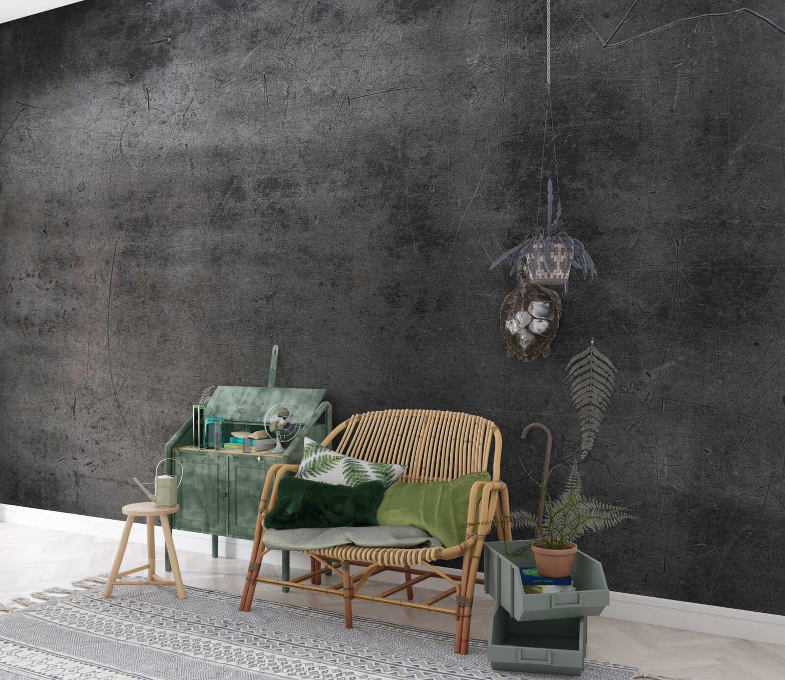 Fototapeta metaliczny grunge w ciemnych kolorach