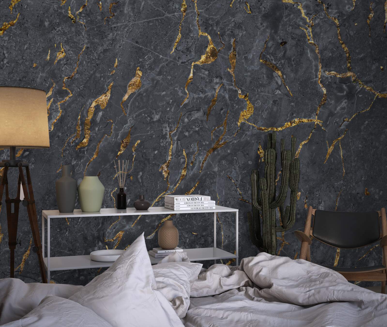 Fototapeta tło z czarnego marmuru ze złotymi drobinkami