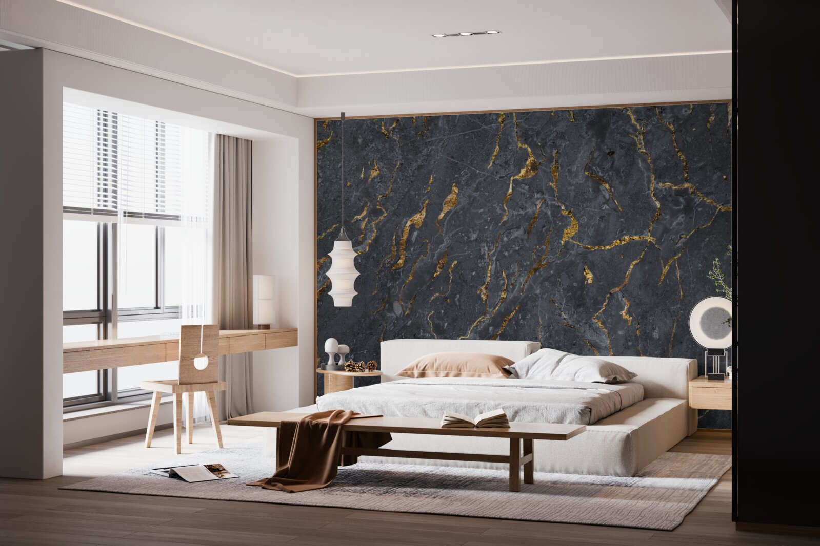 Fototapeta tło z czarnego marmuru ze złotymi drobinkami