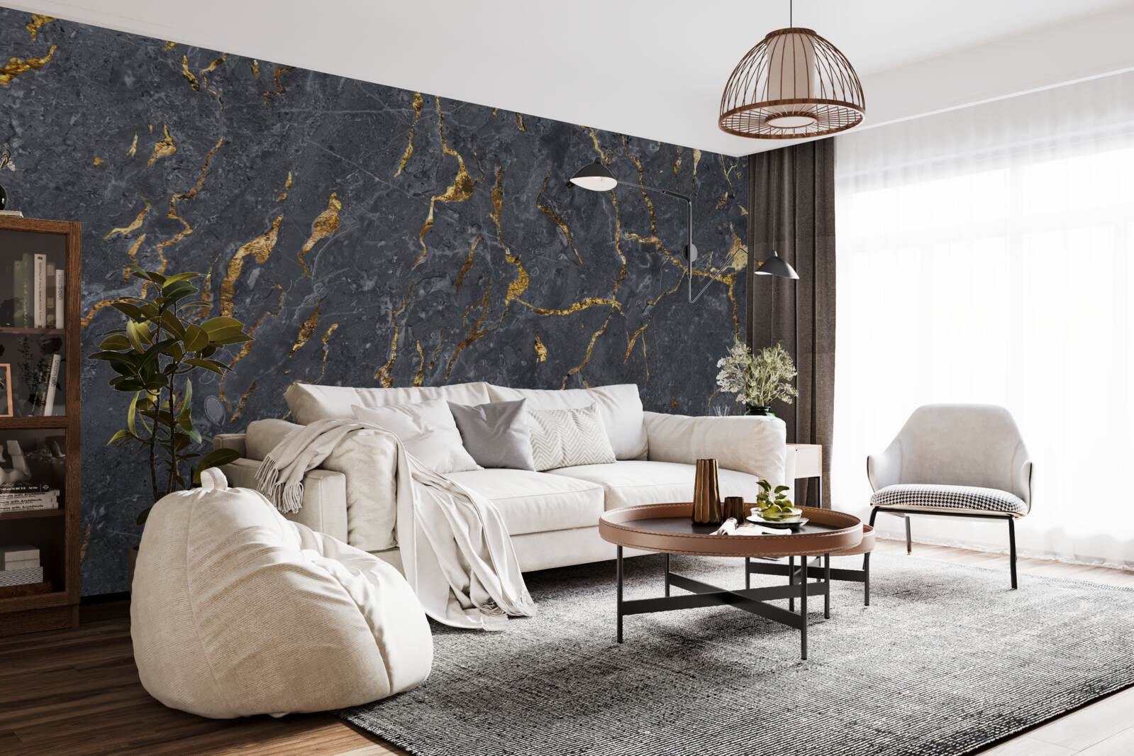 Fototapeta tło z czarnego marmuru ze złotymi drobinkami