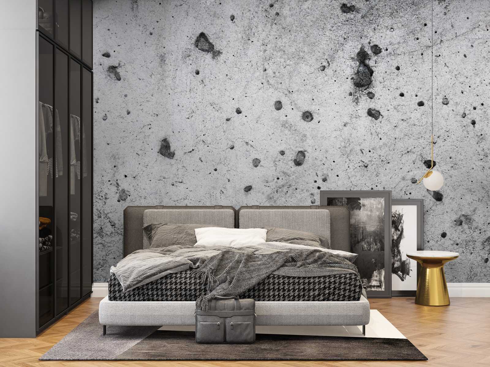 Fototapeta betonowa ściana z ciemnymi śladami