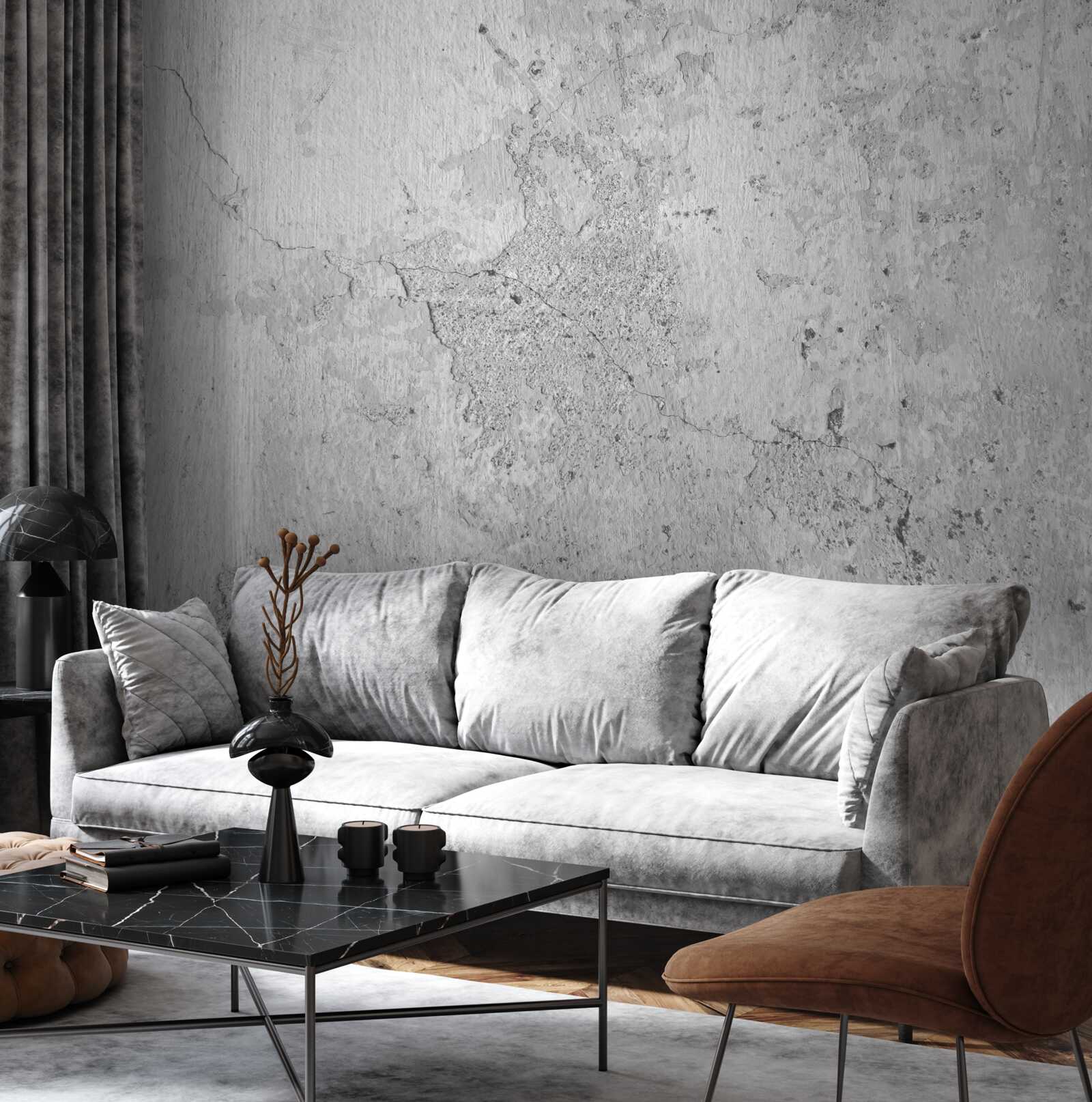 Fototapeta cement jest szary i pokryty zadrapaniami