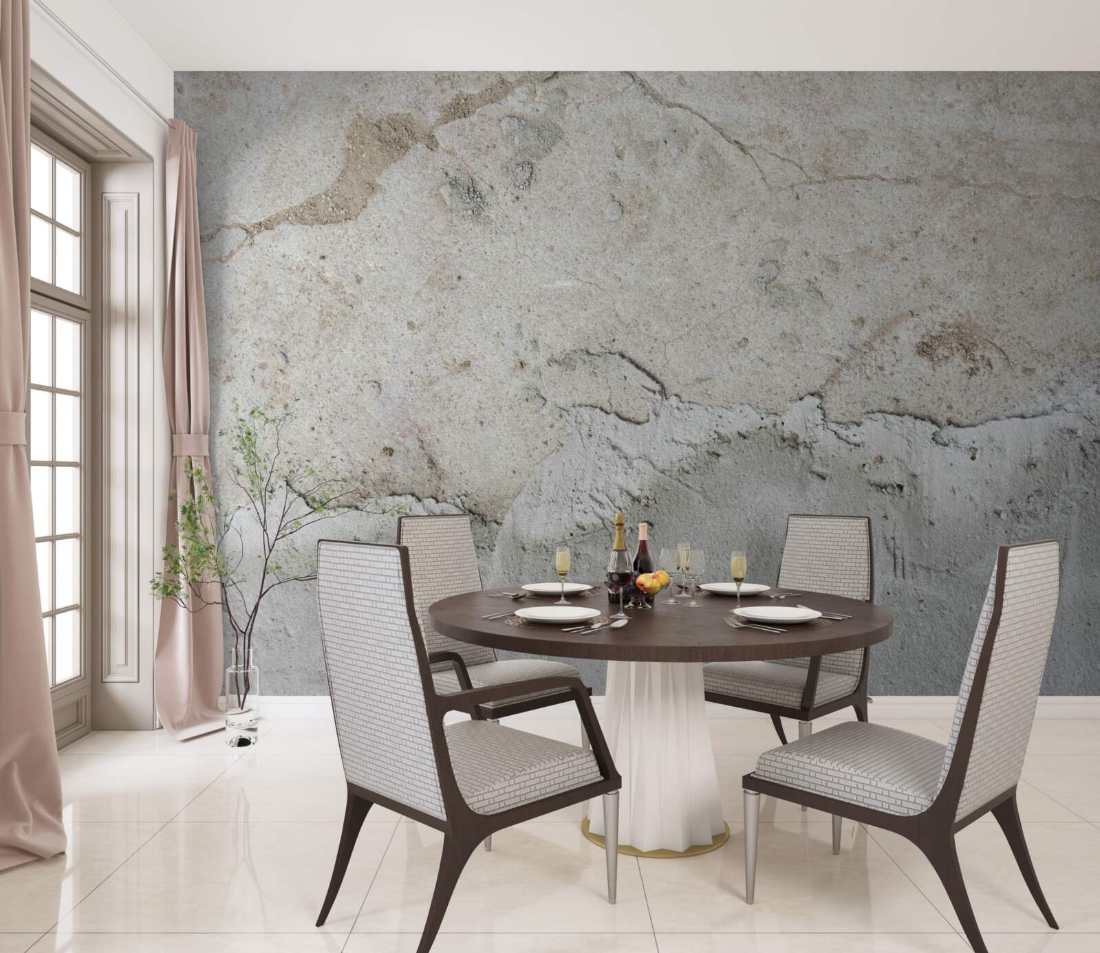 Fototapeta betonowa ściana z wadami