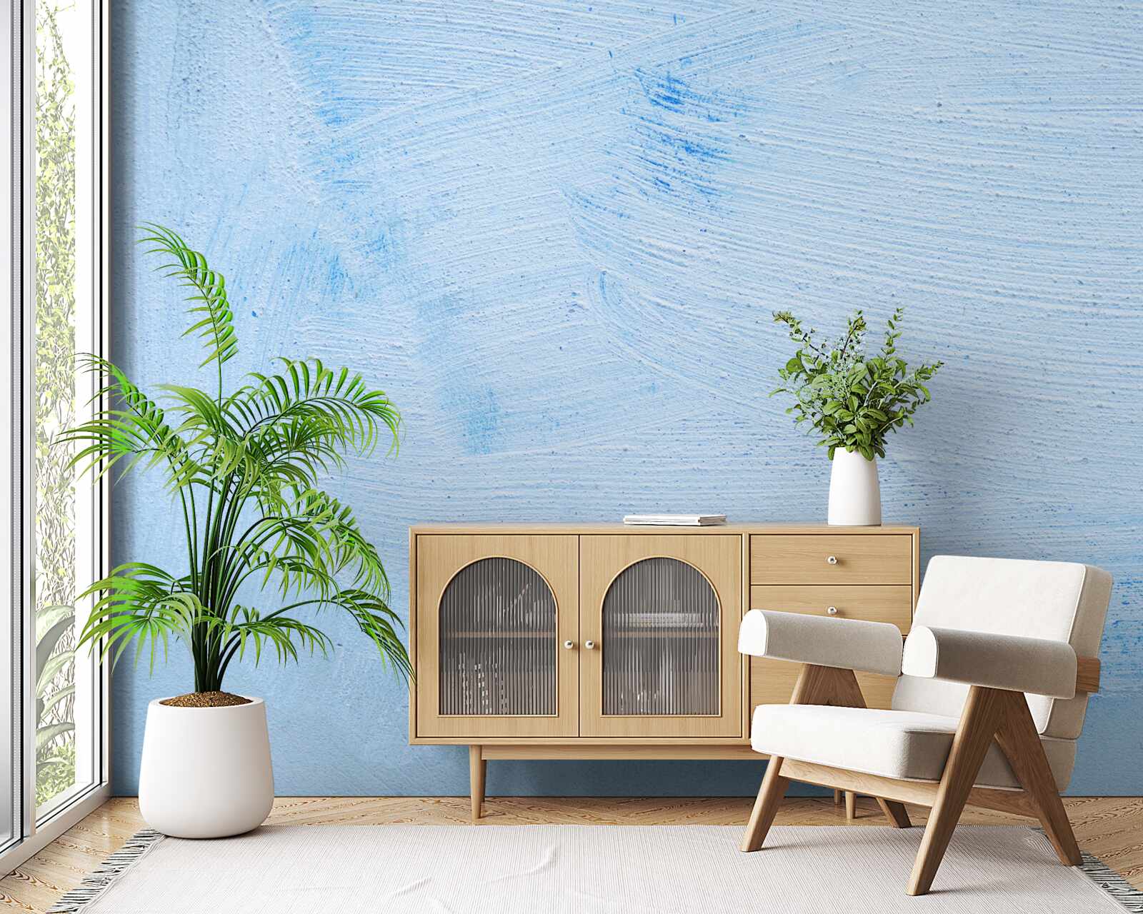 Fototapeta warstwa tynku w kolorze miękkiego lazuru