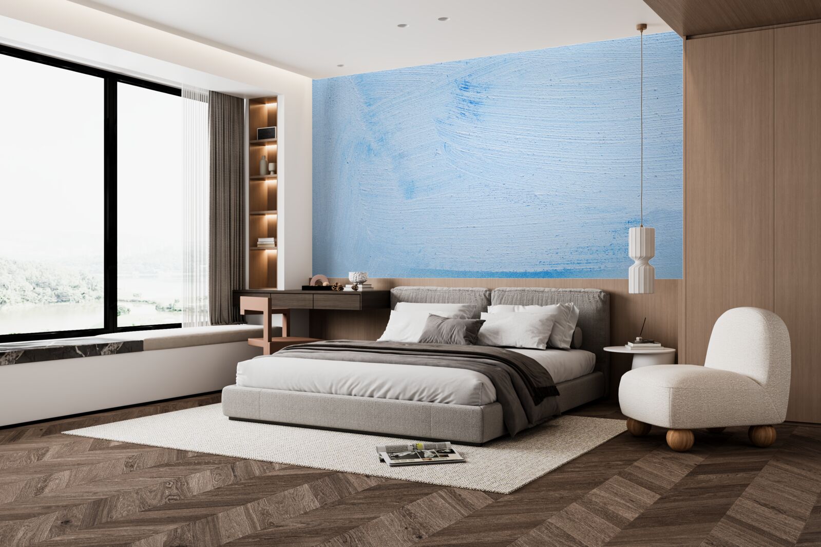 Fototapeta warstwa tynku w kolorze miękkiego lazuru