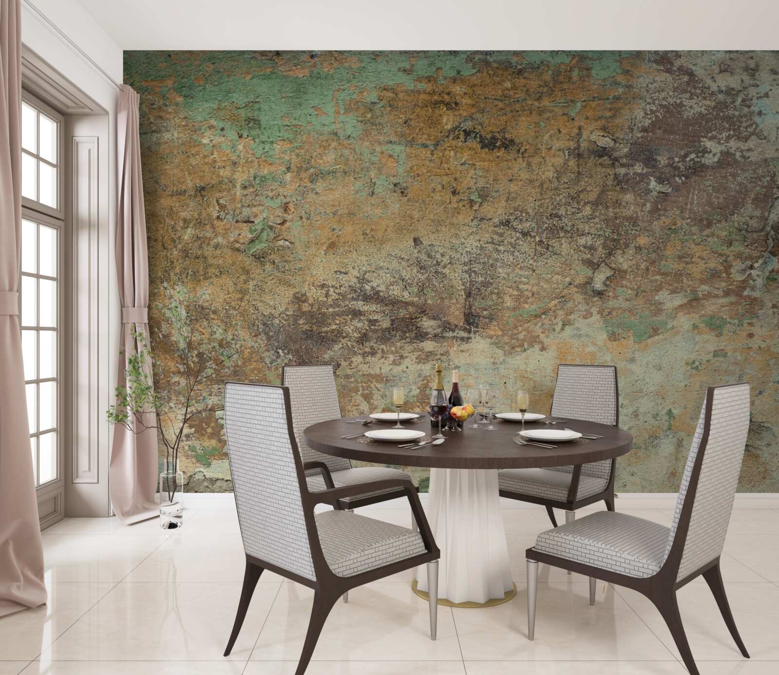 Fototapeta Ściana z abstrakcyjną rdzą