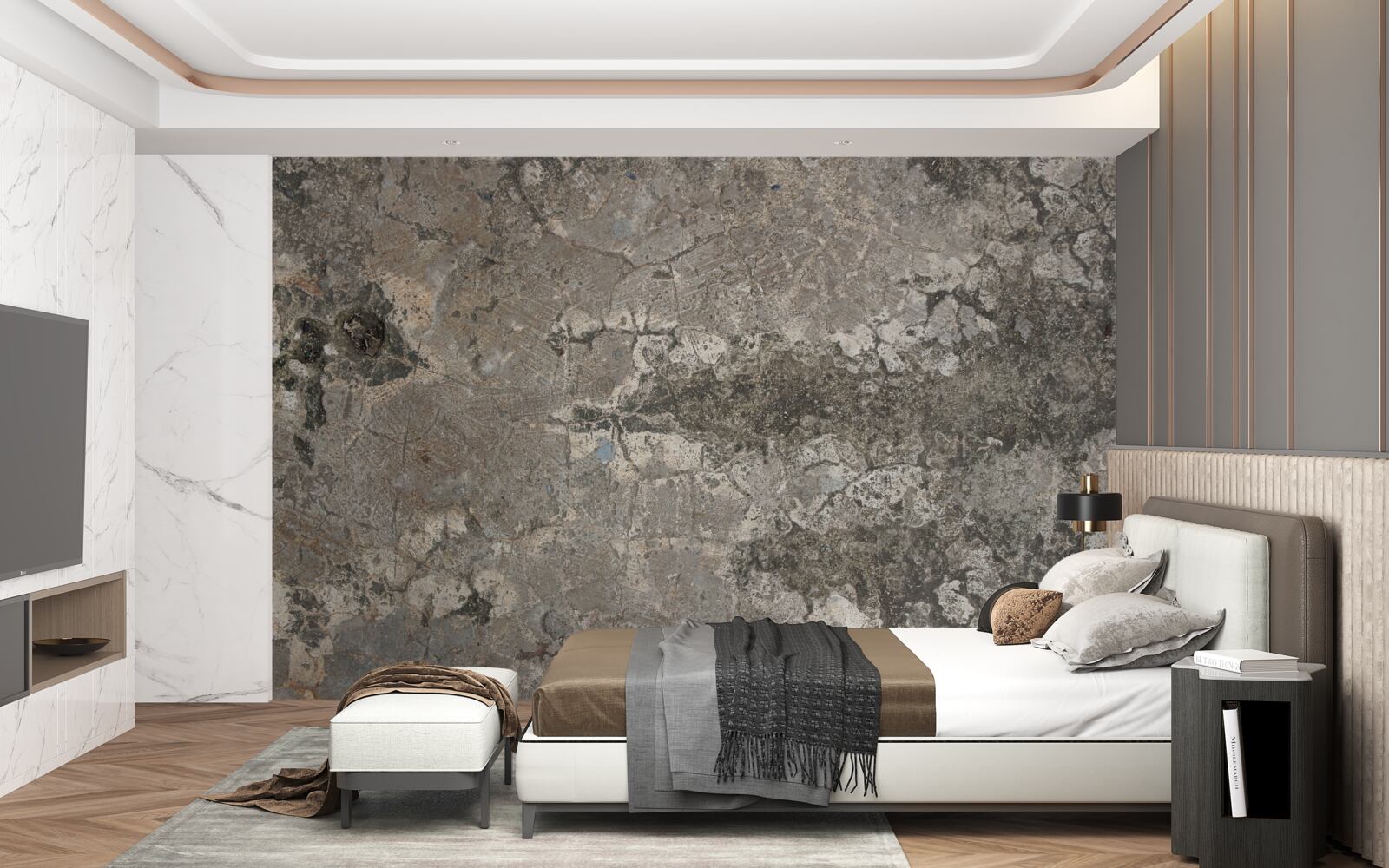 Fototapeta szara granitowa skała