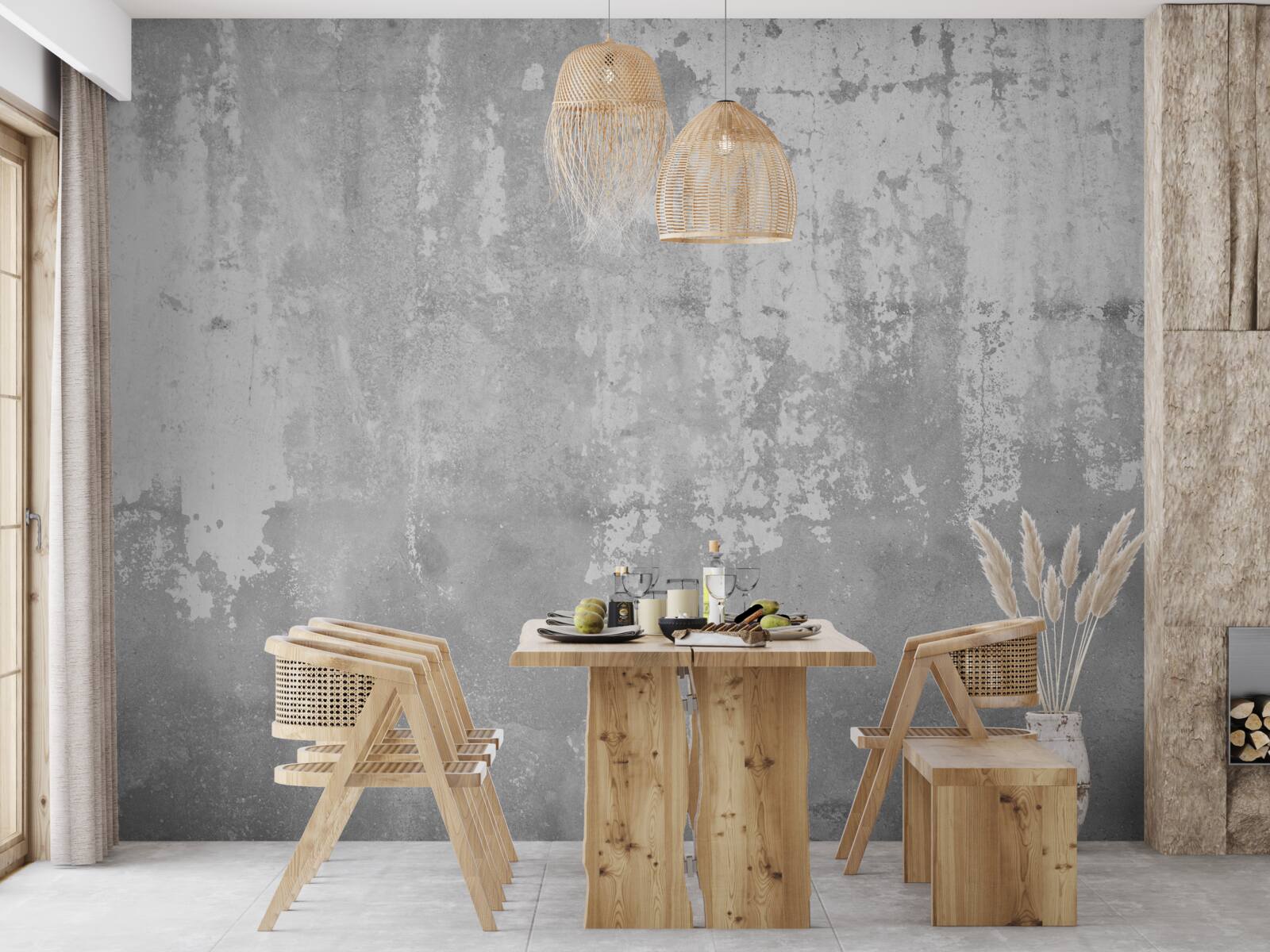 Fototapeta na zewnątrz domu jest szara ściana