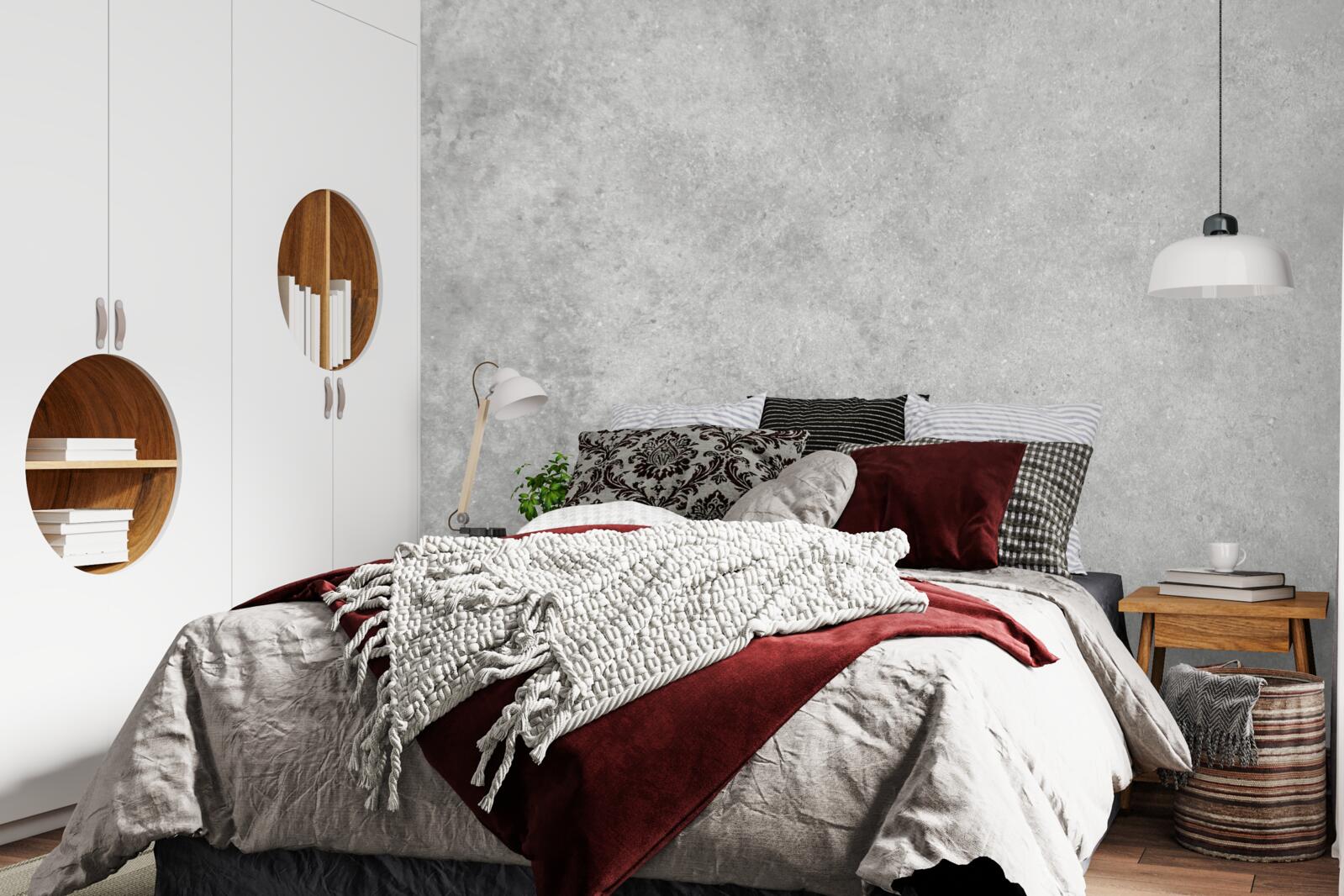 Fototapeta Ściana wykonana jest z betonu w jasnoszarym odcieniu