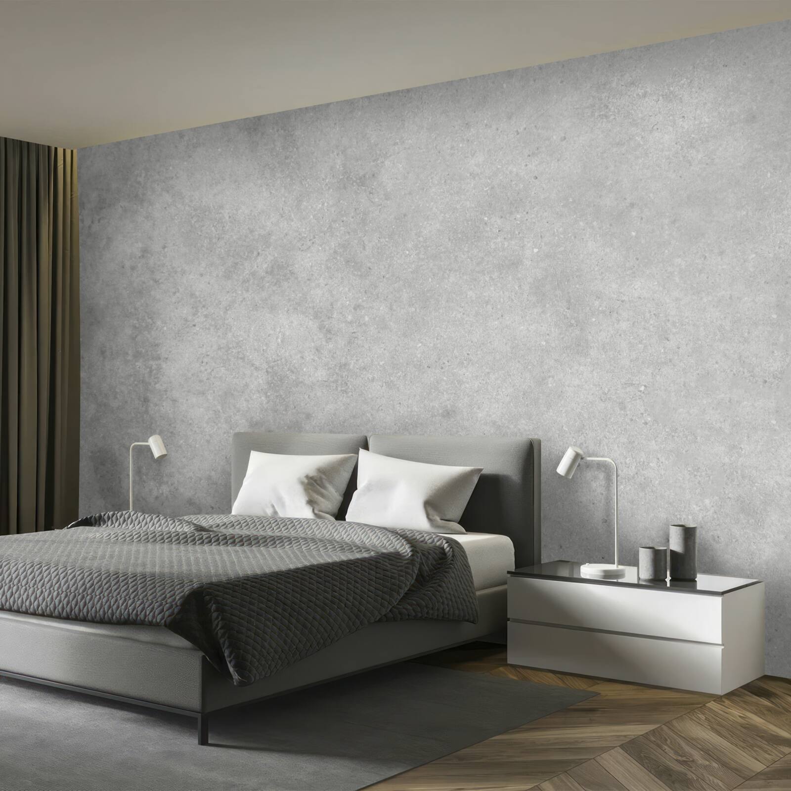 Fototapeta Ściana wykonana jest z betonu w jasnoszarym odcieniu