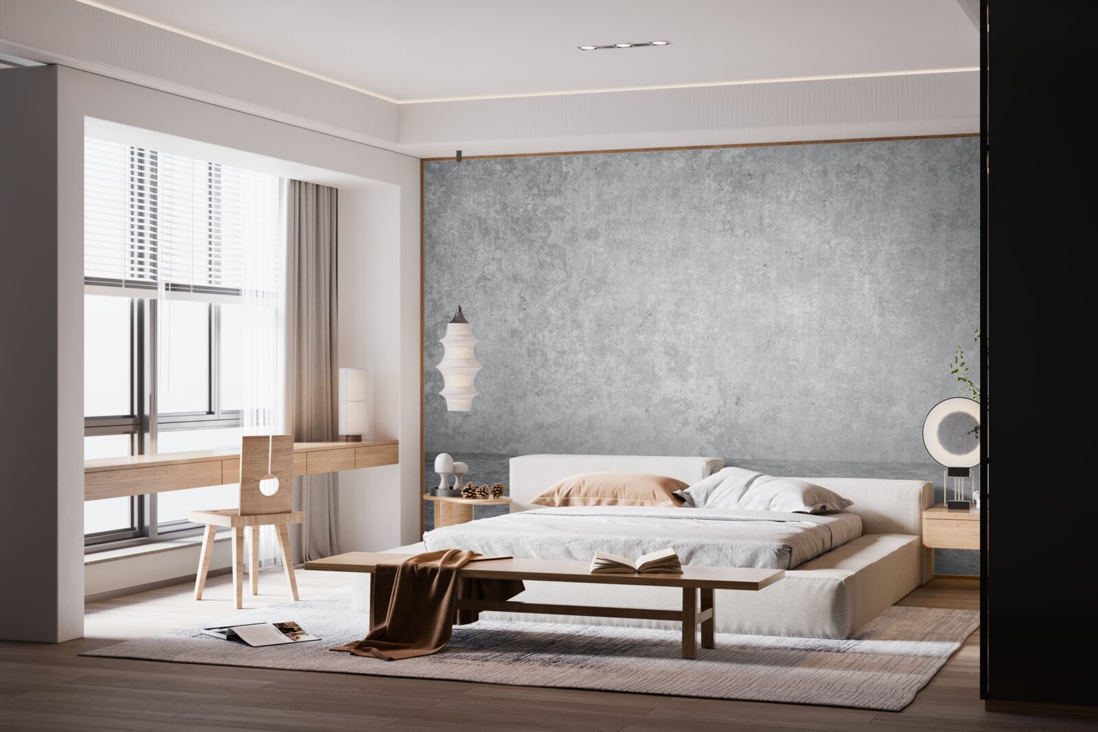 Fototapeta jasnoszara betonowa ściana