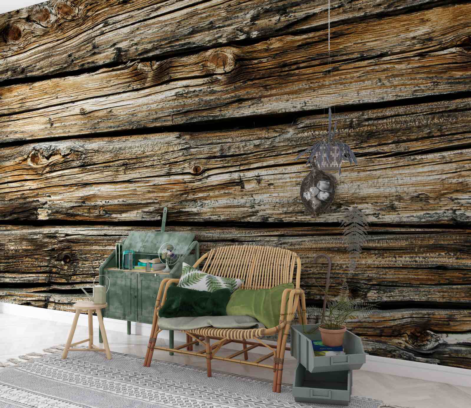 Fototapeta autentyczna drewniana deska w stylu retro