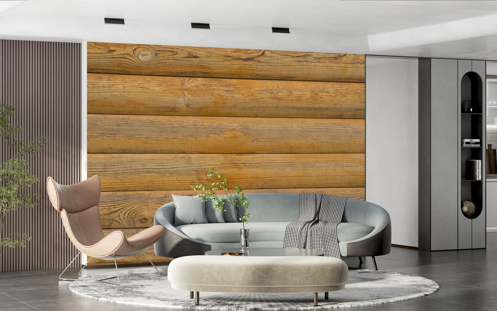 Fototapeta Ściana wyłożona baliami