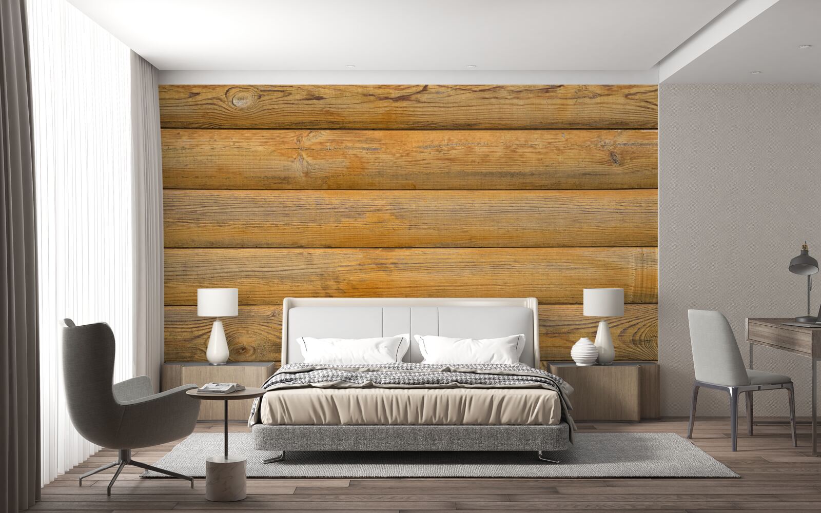 Fototapeta Ściana wyłożona baliami