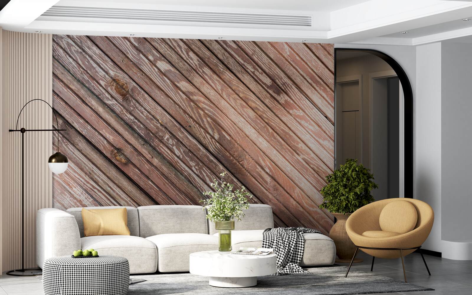 Fototapeta wąskie drewniane pręty