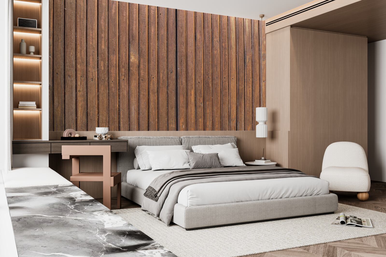 Fototapeta bariera ciągła wykonana ze starych belek drewnianych