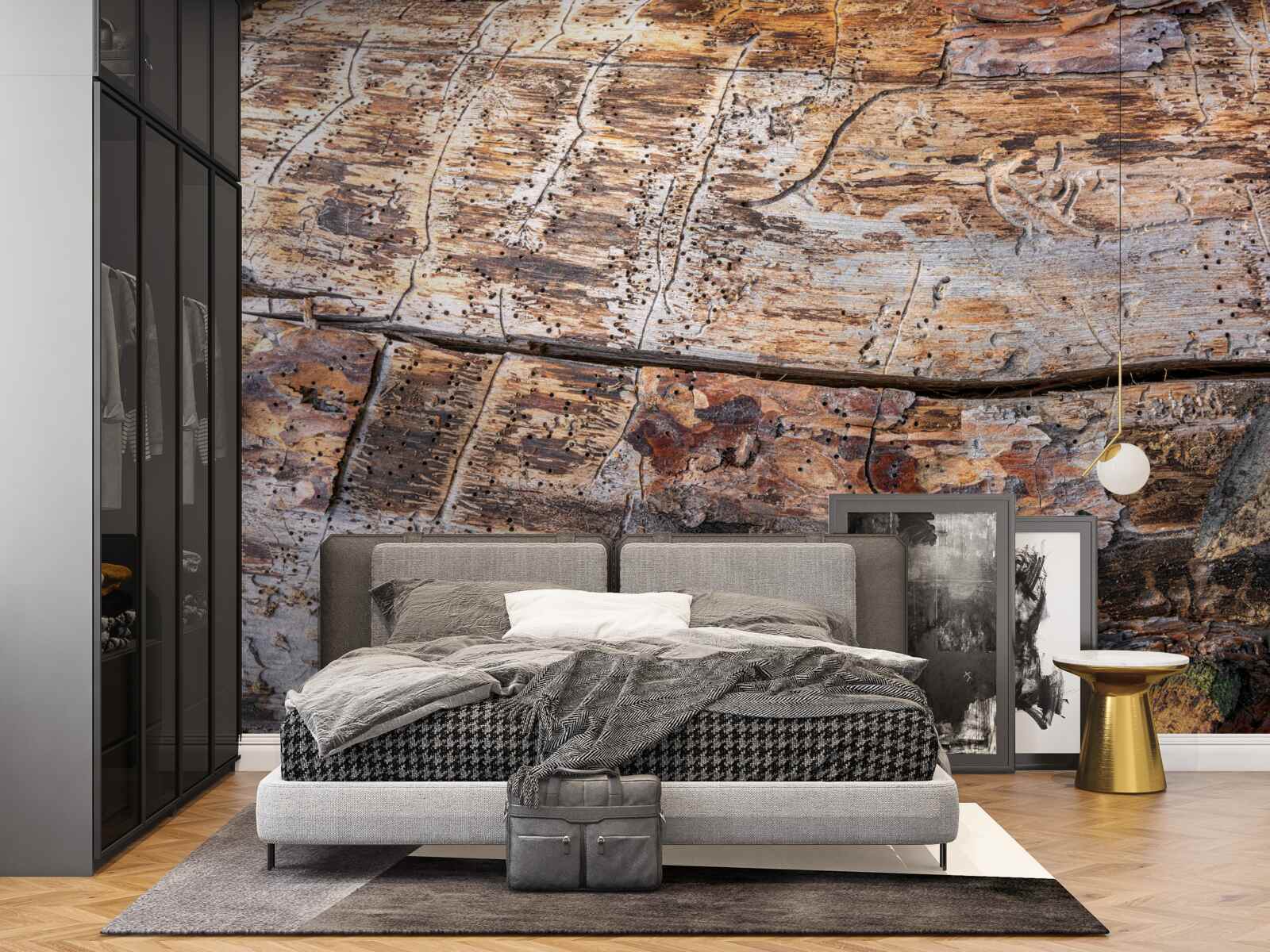 Fototapeta struktura gnijącego materiału drzewnego