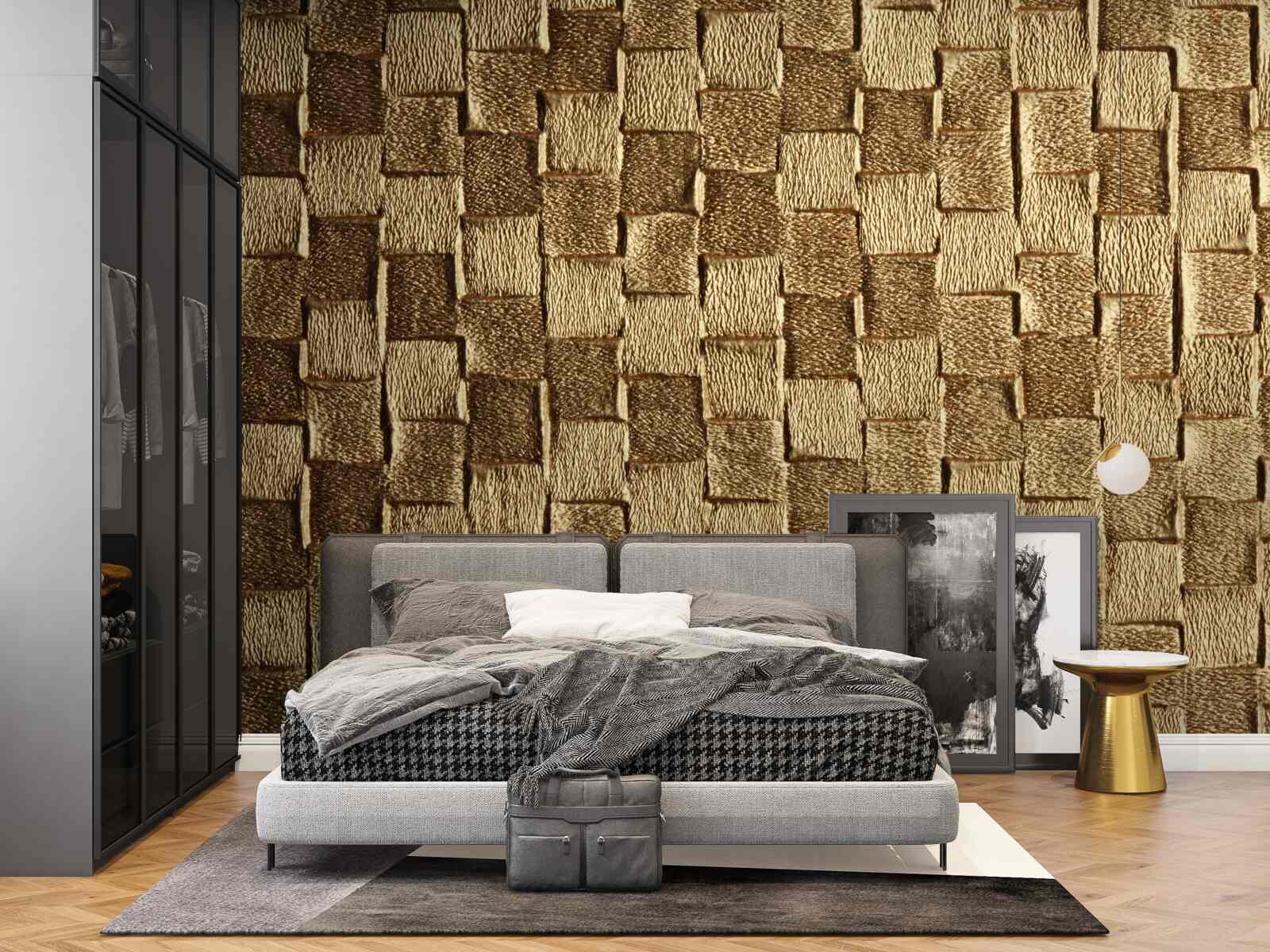 Fototapeta motyw brązowego kwadratu