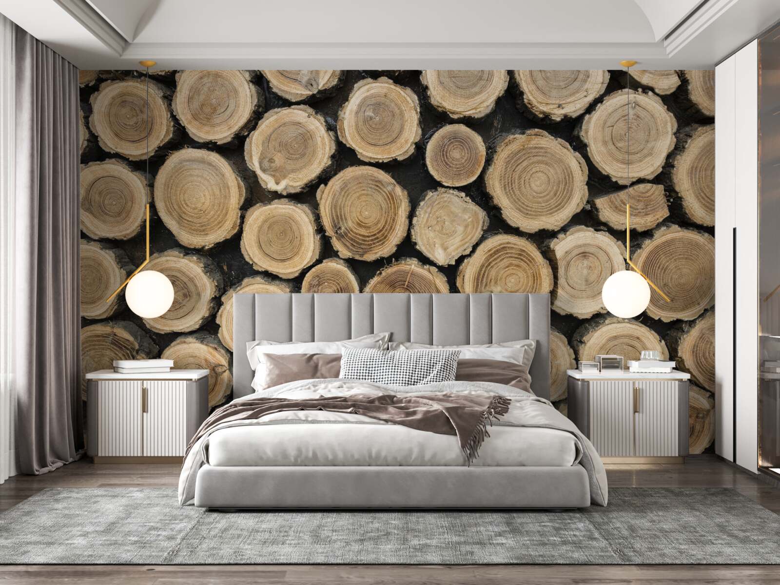 Fototapeta powalone drzewa w kształcie koła