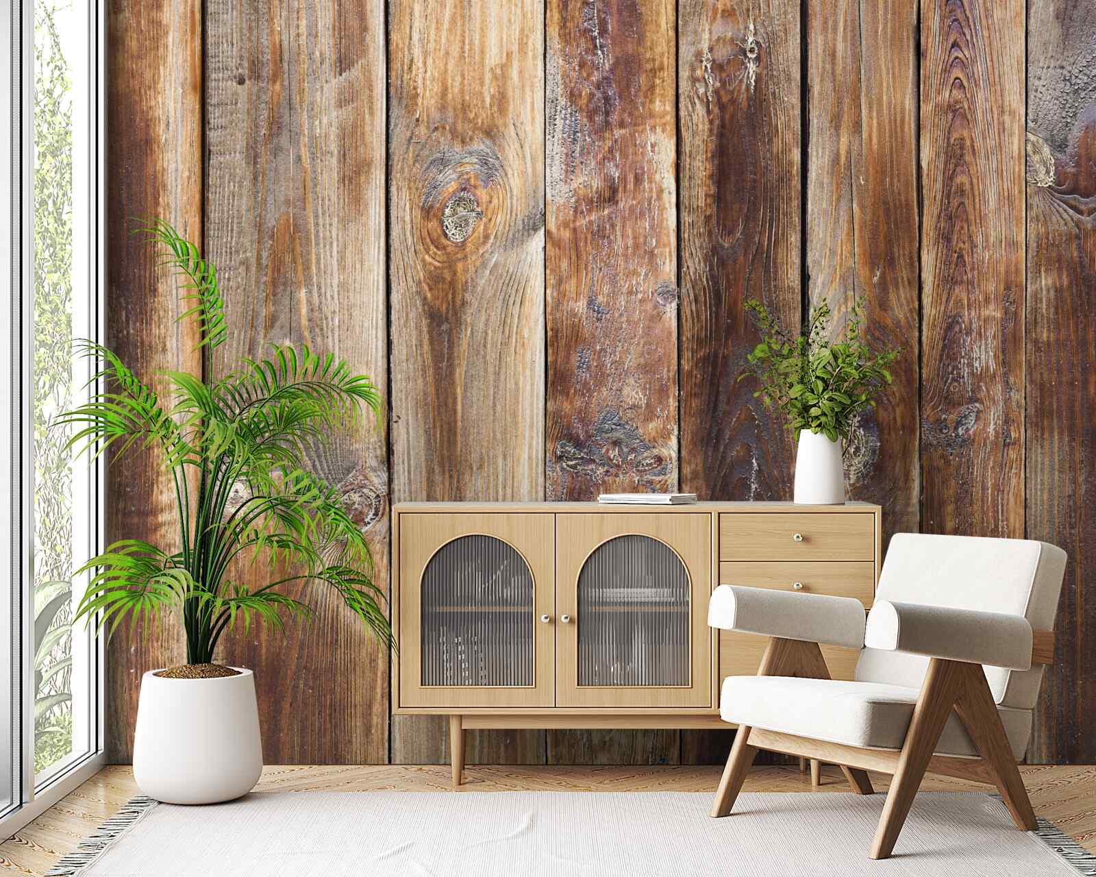 Fototapeta belki wykonane są z drewna w kolorze ciemnobrązowym