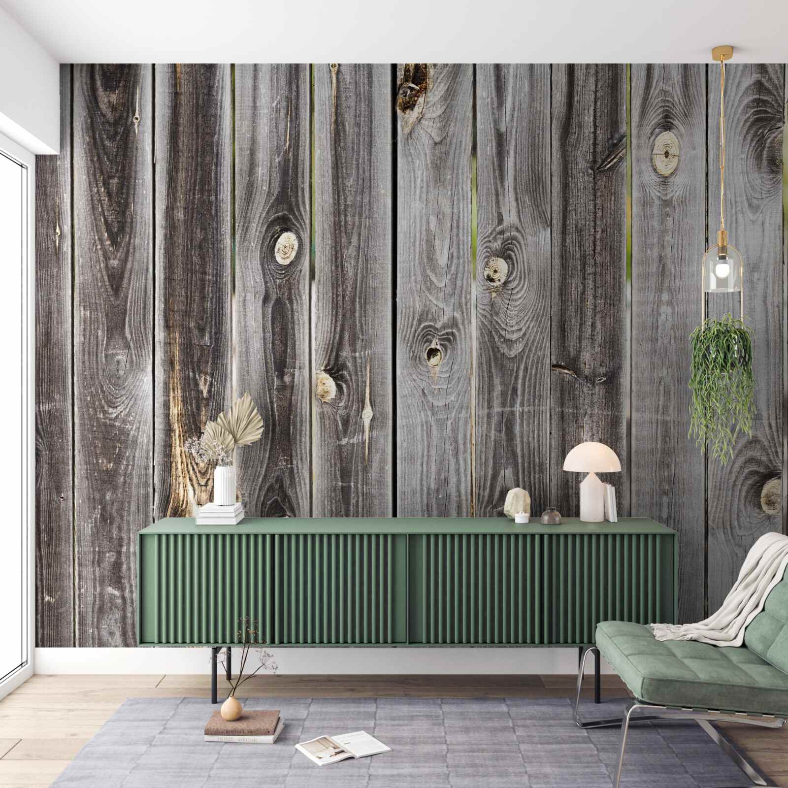 Fototapeta ciemnoszary drewniany płot