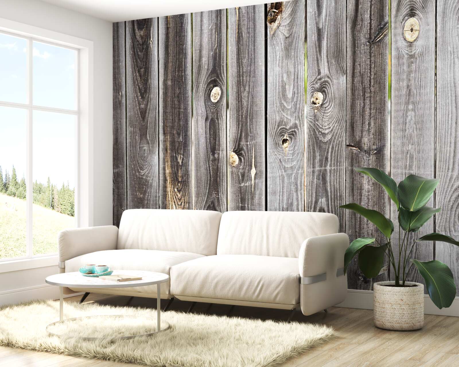 Fototapeta ciemnoszary drewniany płot