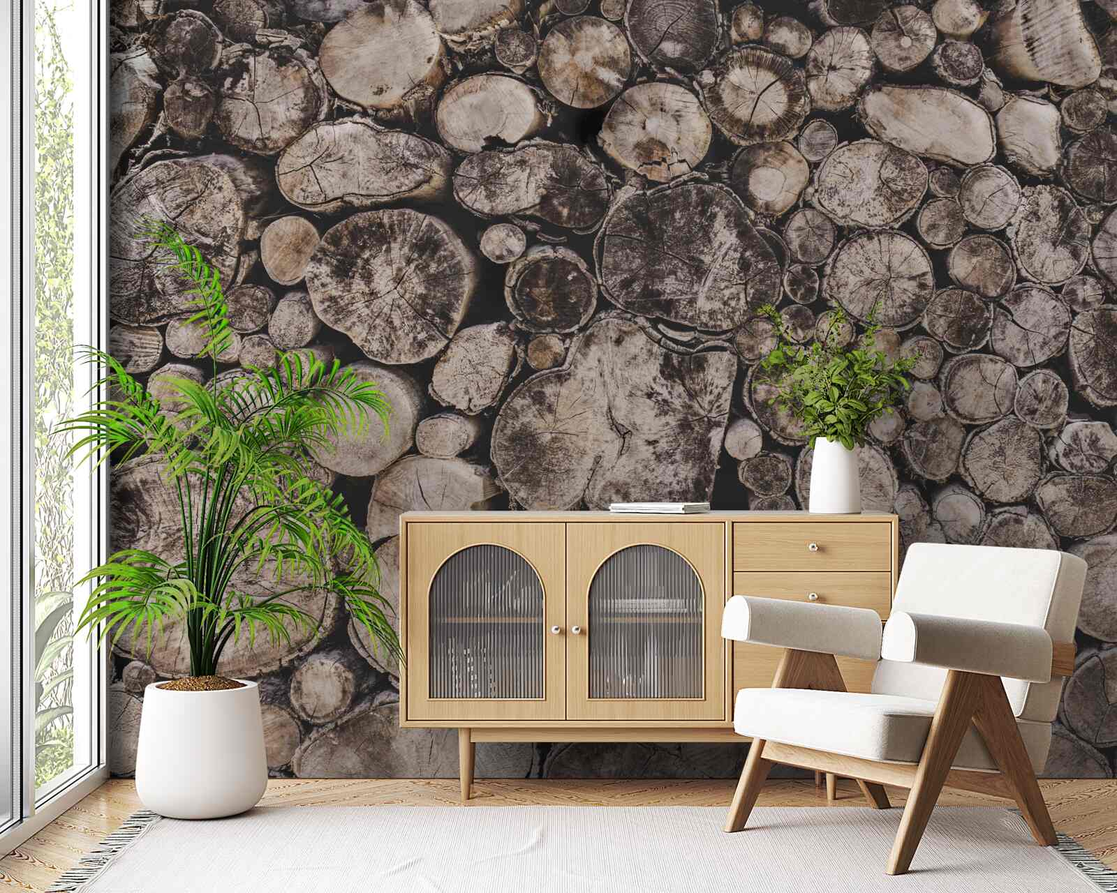 Fototapeta nieczyste kawałki drewna