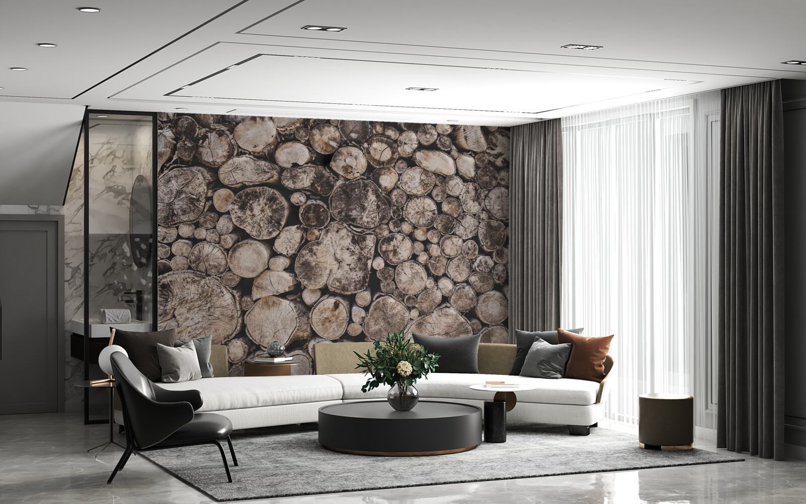 Fototapeta nieczyste kawałki drewna