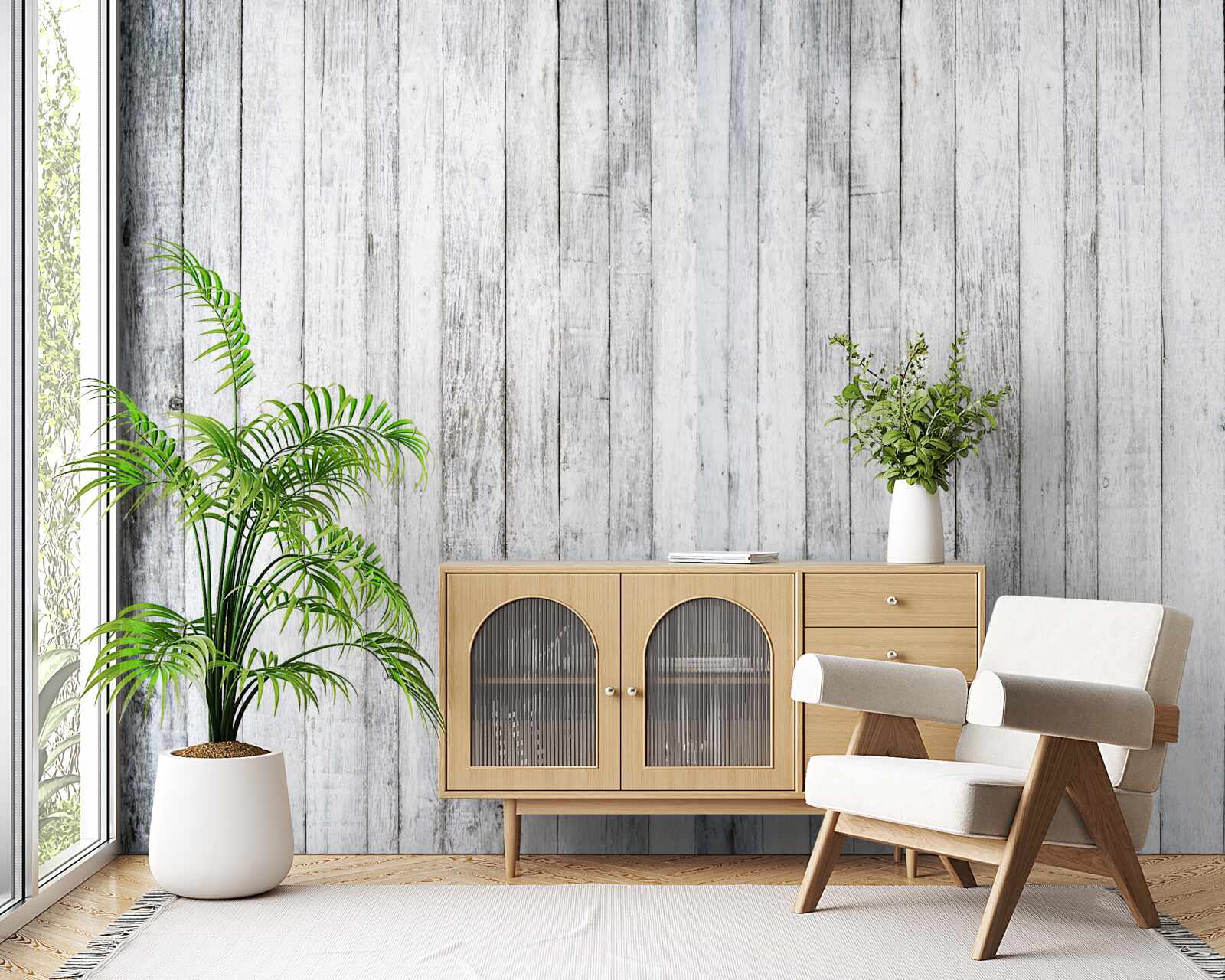 Fototapeta cienkie patyczki wykonane z jasnoszarego drewna