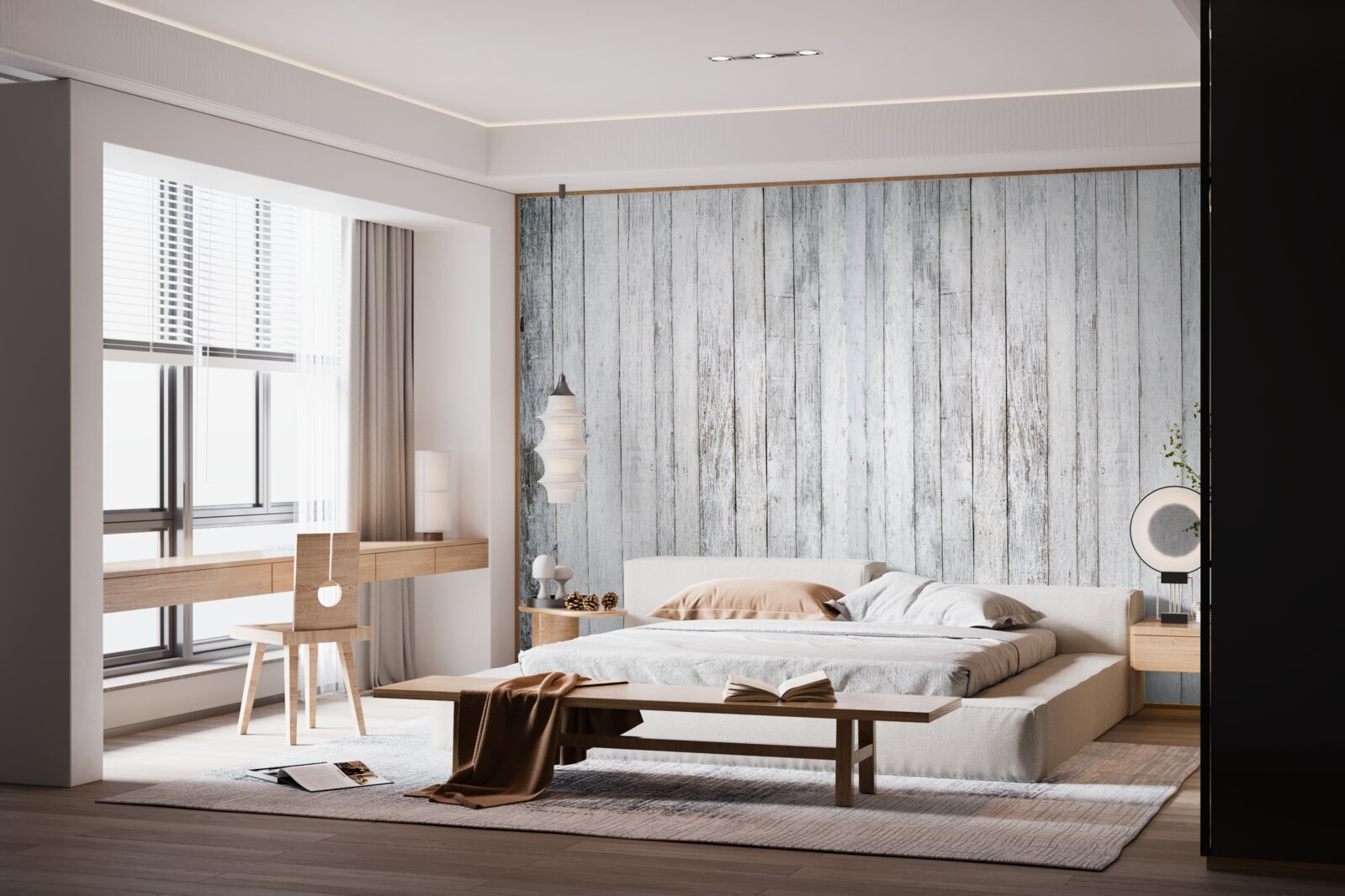 Fototapeta cienkie patyczki wykonane z jasnoszarego drewna