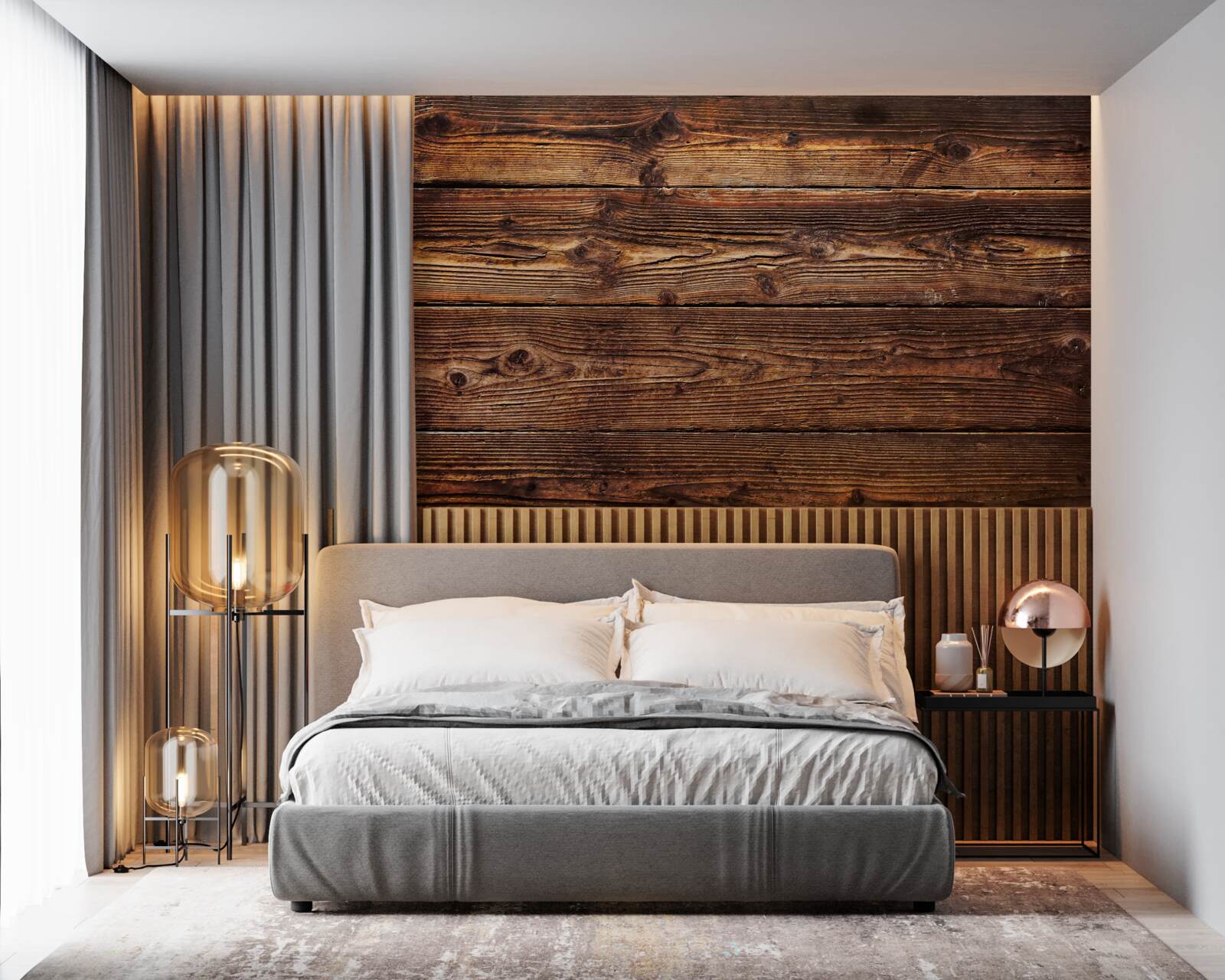 Fototapeta ciemnobrązowa deska parkietowa