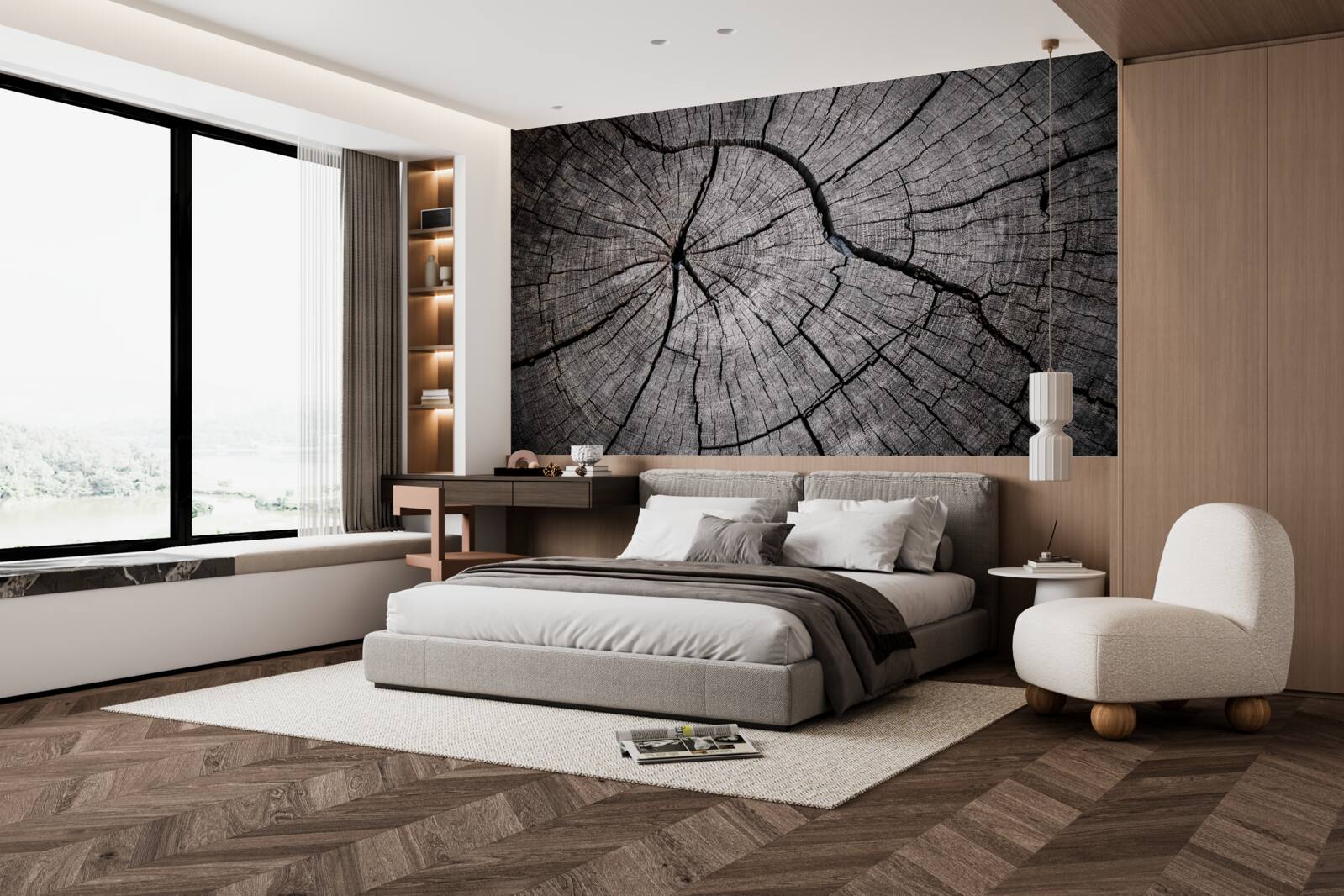 Fototapeta pęknięcia przebiegają przez stare drewno