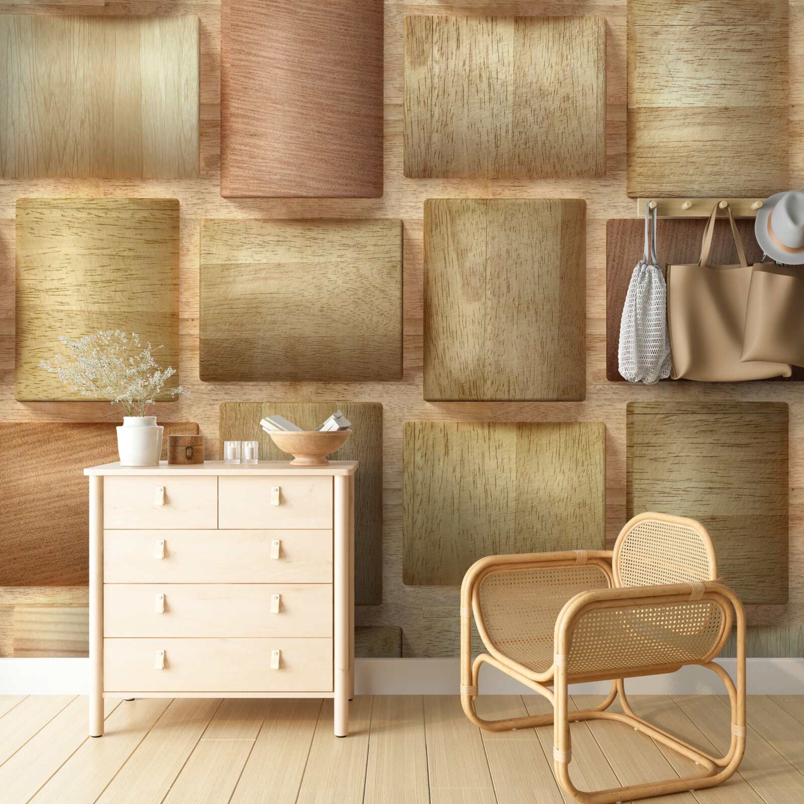 Fototapeta wielokolorowe drewniane kostki