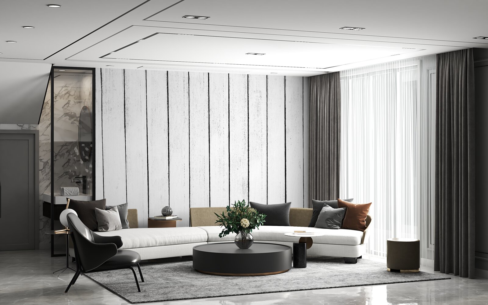 Fototapeta biała deska parkietowa