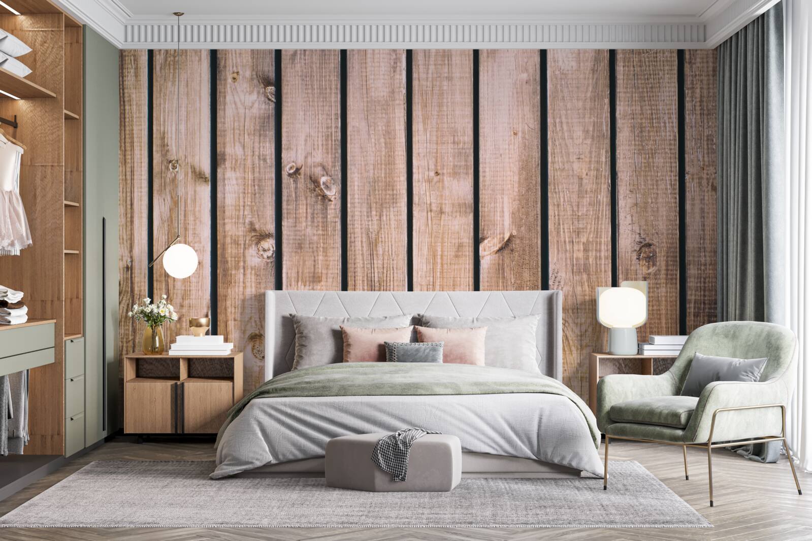 Fototapeta deska parkietowa w kolorze brązowym