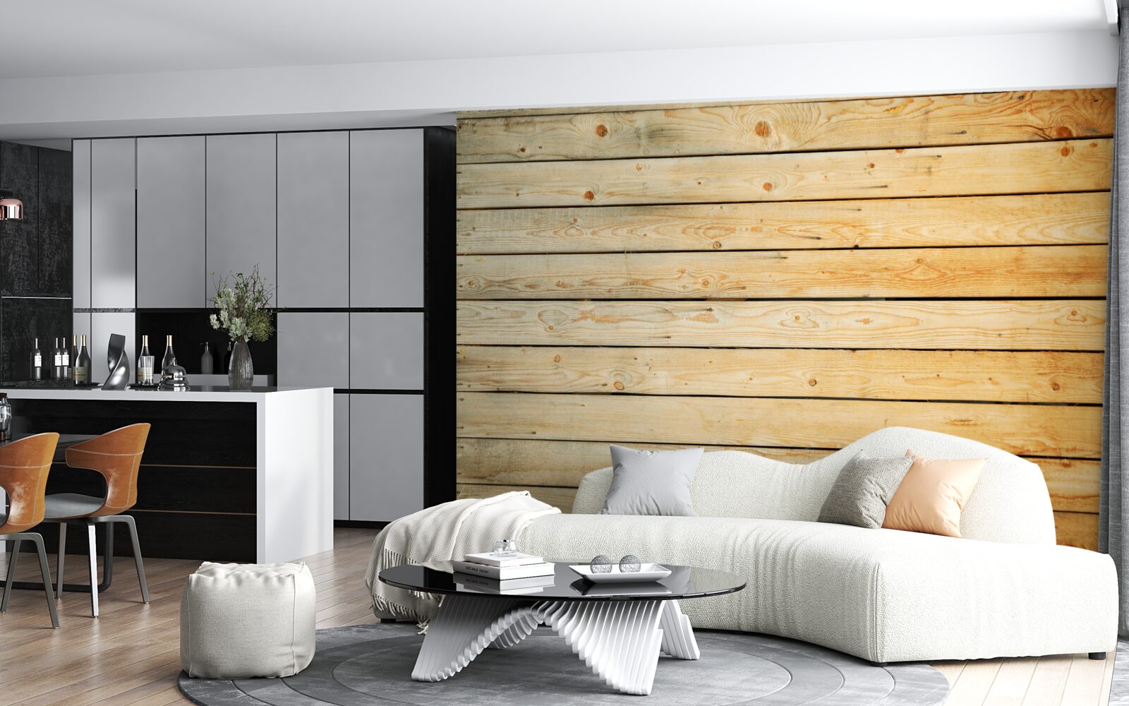 Fototapeta pałki wykonane z jasnobrązowego drewna