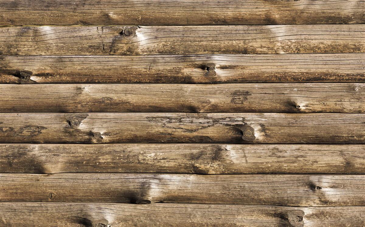 Fototapeta Ściana z brązowych bali