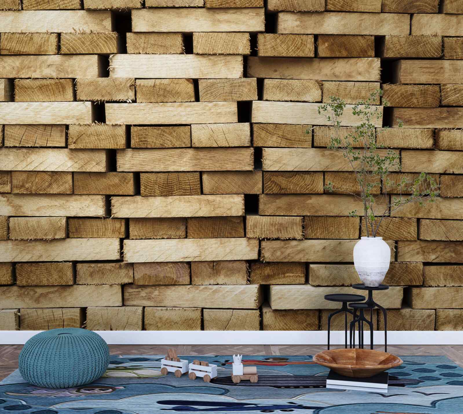 Fototapeta mur z kostki brukowej