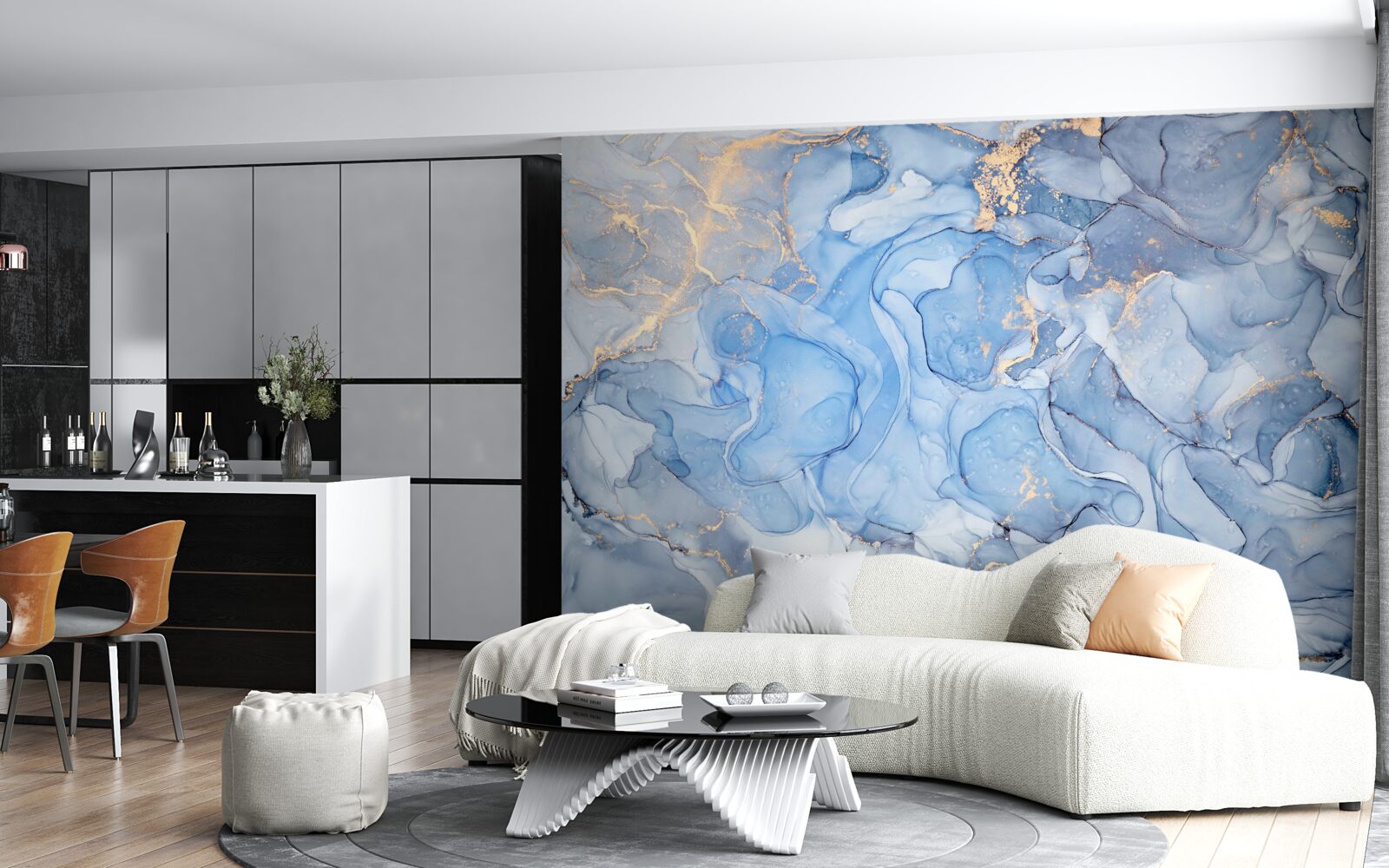 Fototapeta ekskluzywne niebieskie tło