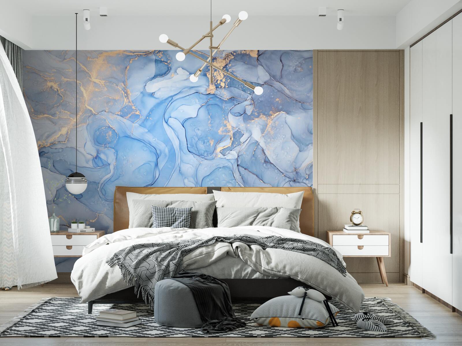 Fototapeta ekskluzywne niebieskie tło