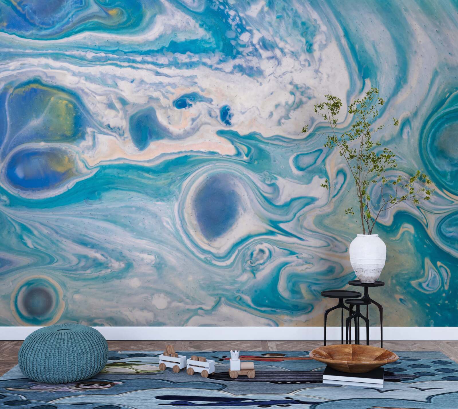 Fototapeta niebieska żywica epoksydowa