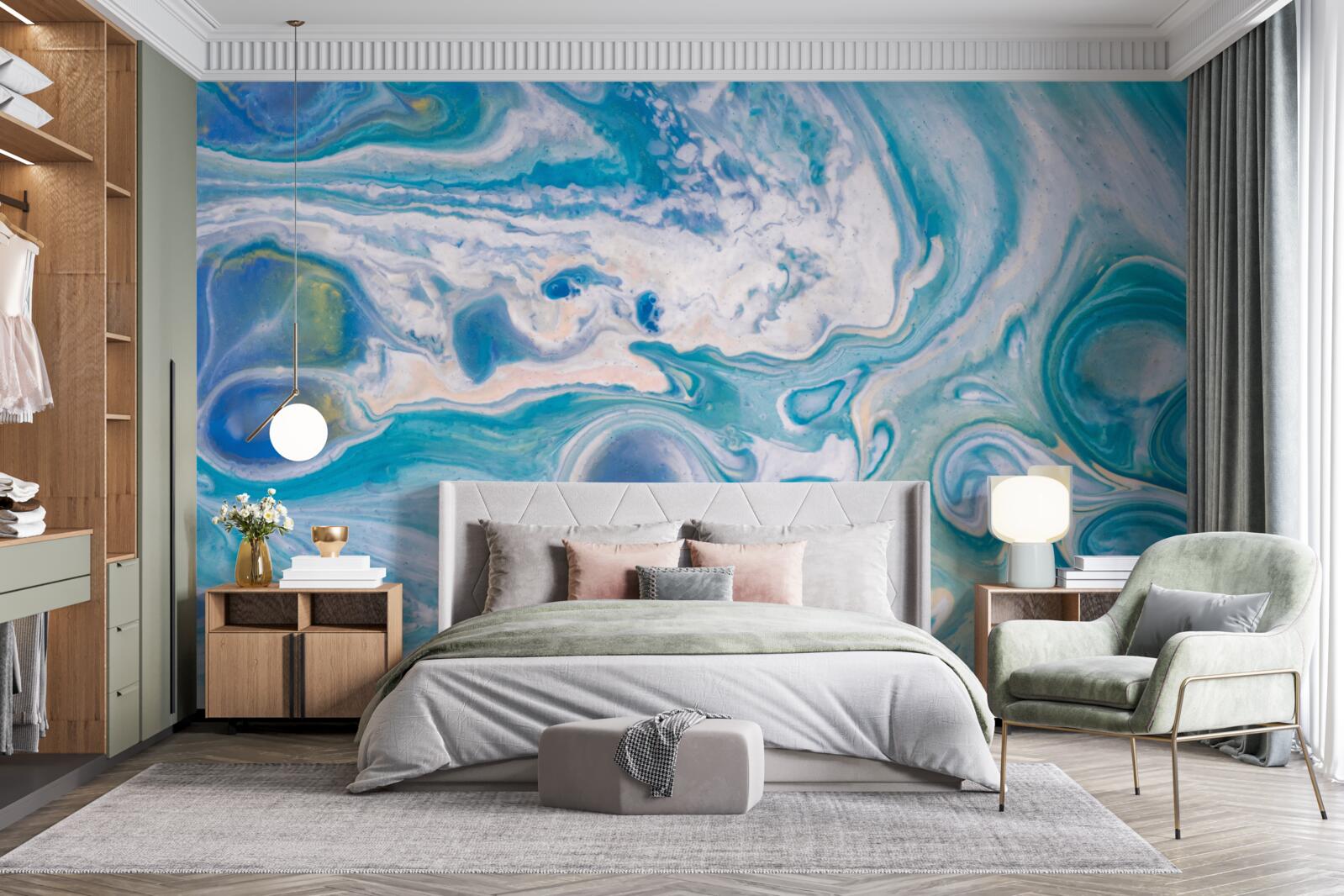 Fototapeta niebieska żywica epoksydowa